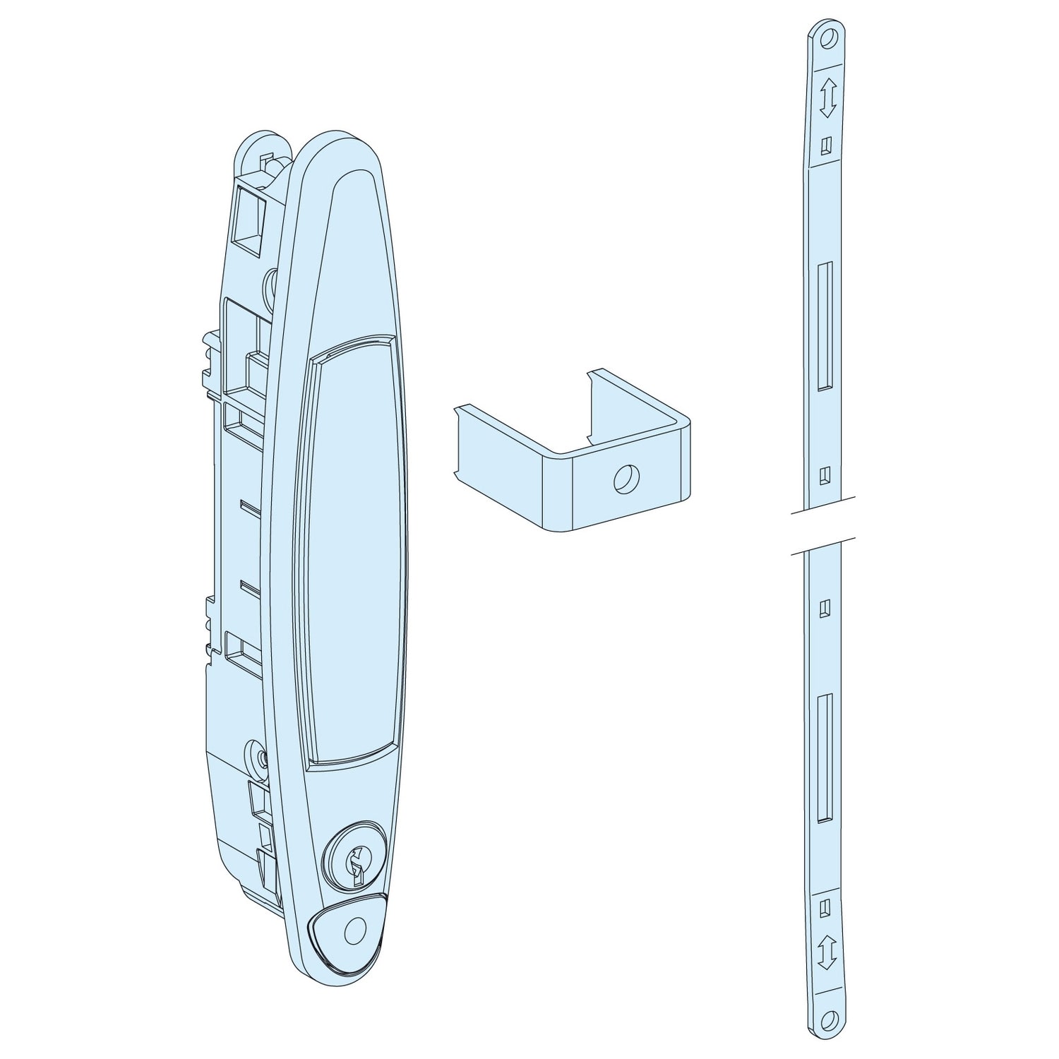 Schneider Electric - 01221 - Prisma P - Retrofit poignee blanche et gache