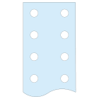 Schneider Electric - Linergy BS - jeu de barres - verticale plate perforee - L= 1675mm - 60x5