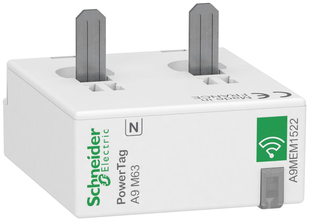 Schneider Electric - PowerTag - Capteur de mesure radiofréquence - iC60 iID DT60 - 1P+N 63A - aval