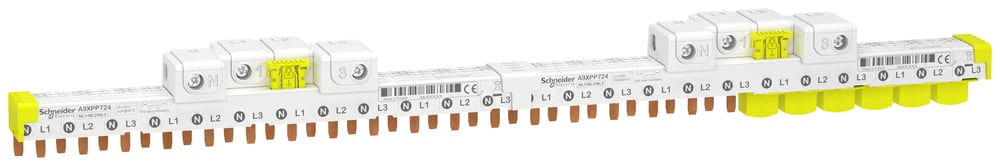 Schneider Electric - Acti9 iDT40 - Peigne horiz. avec connecteur - 3P+N - 24 modules de 18mm - 63A