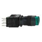 Schneider Electric - Harmony XB6 - bouton-pous. lum. - Ø16mm - à imp. dépassant - 24V - 1F - vert