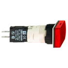 Schneider Electric - Harmony XB6 - voyant rect. - Ø16mm - IP65 - DEL intégrée - 24V - cosses - rouge