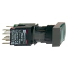 Schneider Electric - Harmony XB6 - bouton-pous. lum. complet - tête rect. - vert - Ø16 - 24V - 1O+1F