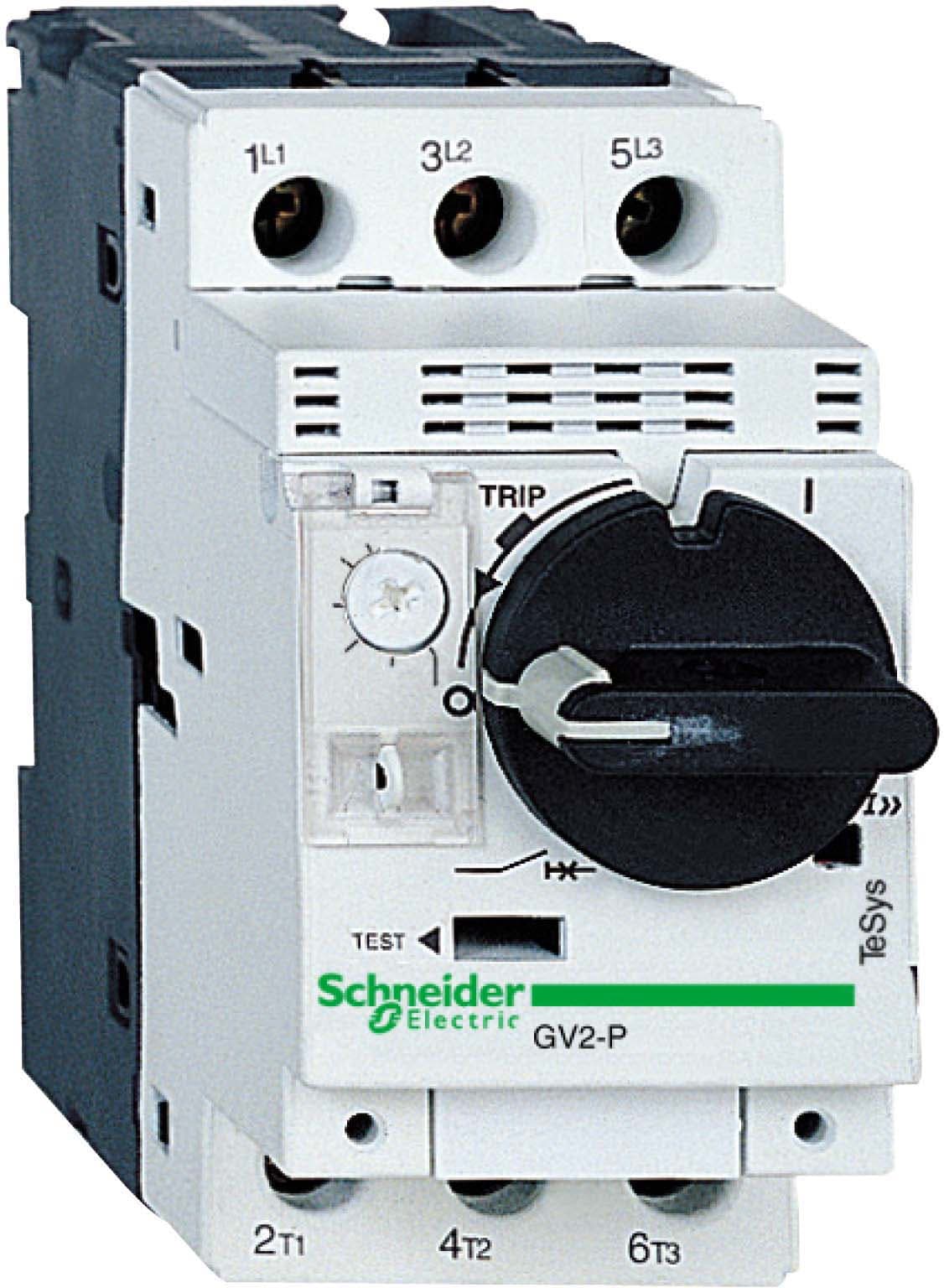 Schneider Electric - TeSys GV2P - disj. moteur - 0,1..0,16A - 3P 3d - déclencheur magnéto-thermique