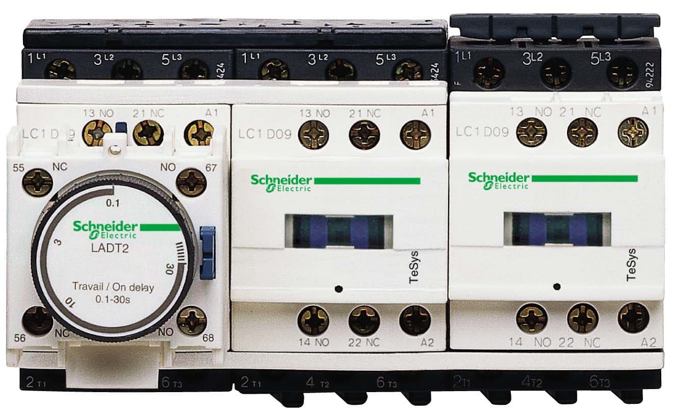 Schneider Electric - TeSys LC3D - démarreur étoile triangle sur profilé - bobine 230Vca