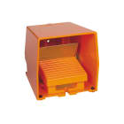 Schneider Electric - Preventa XPER - inter. a pied - simple - avec capot - metal.- orange - 2O+2F