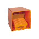Schneider Electric - Preventa XPER - inter. à pied - simple - avec capot - métal.- orange - 2O+2F