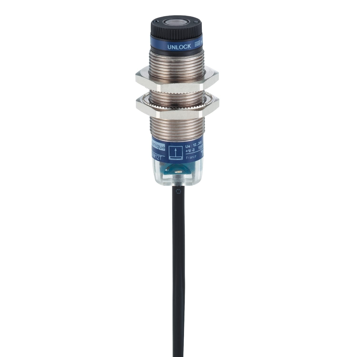 Telemecanique Sensors France - OsiSense XU métier - Emetteur cylind metallique laser barrage 12 24v dc cable 2m