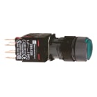 Schneider Electric - Harmony XB6 - bouton-pous. lum. - Ø16mm - à imp. affleurant - 24V - 1O+1F - vert