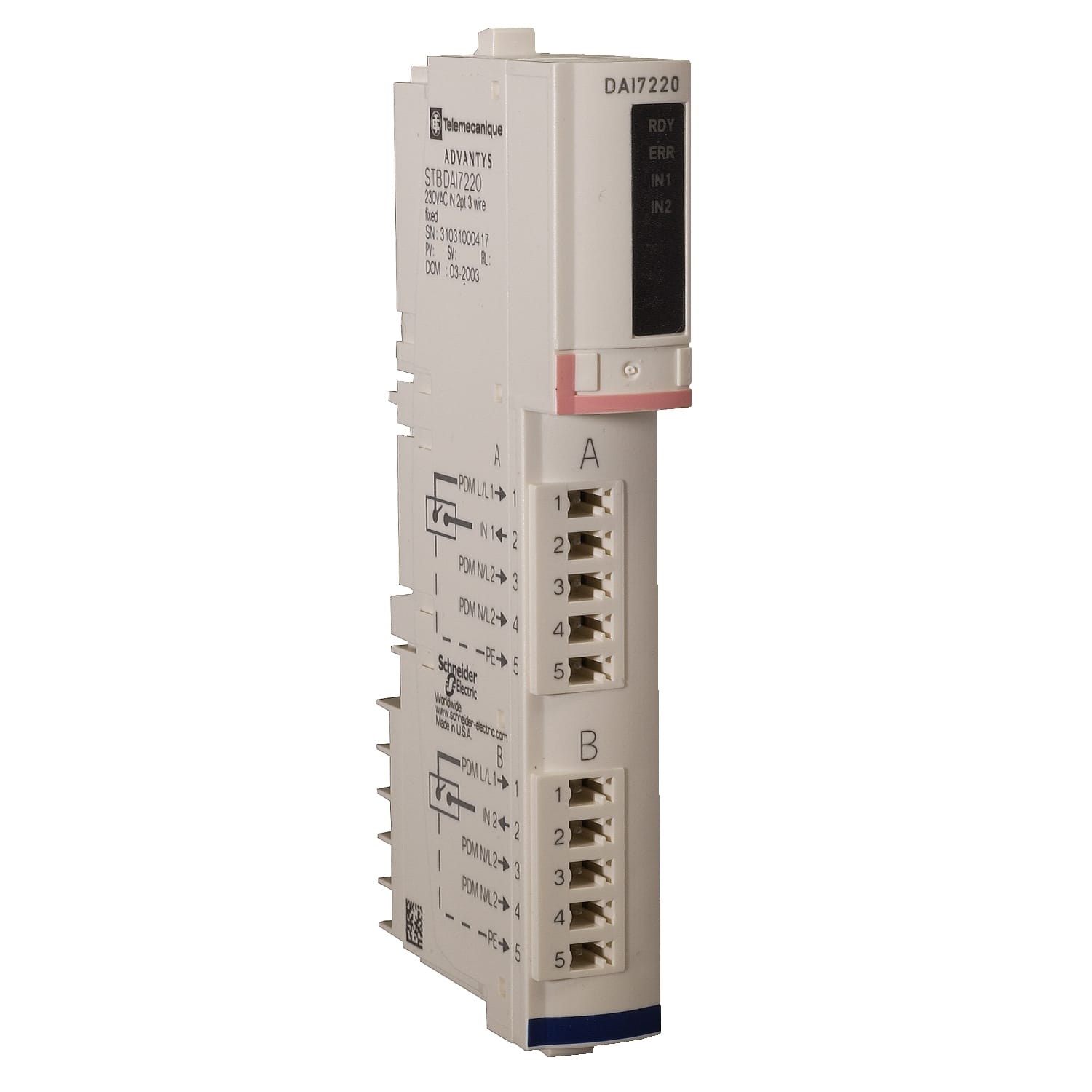 Schneider Electric - Advantys STB - 230vac in 2pt kit conns,