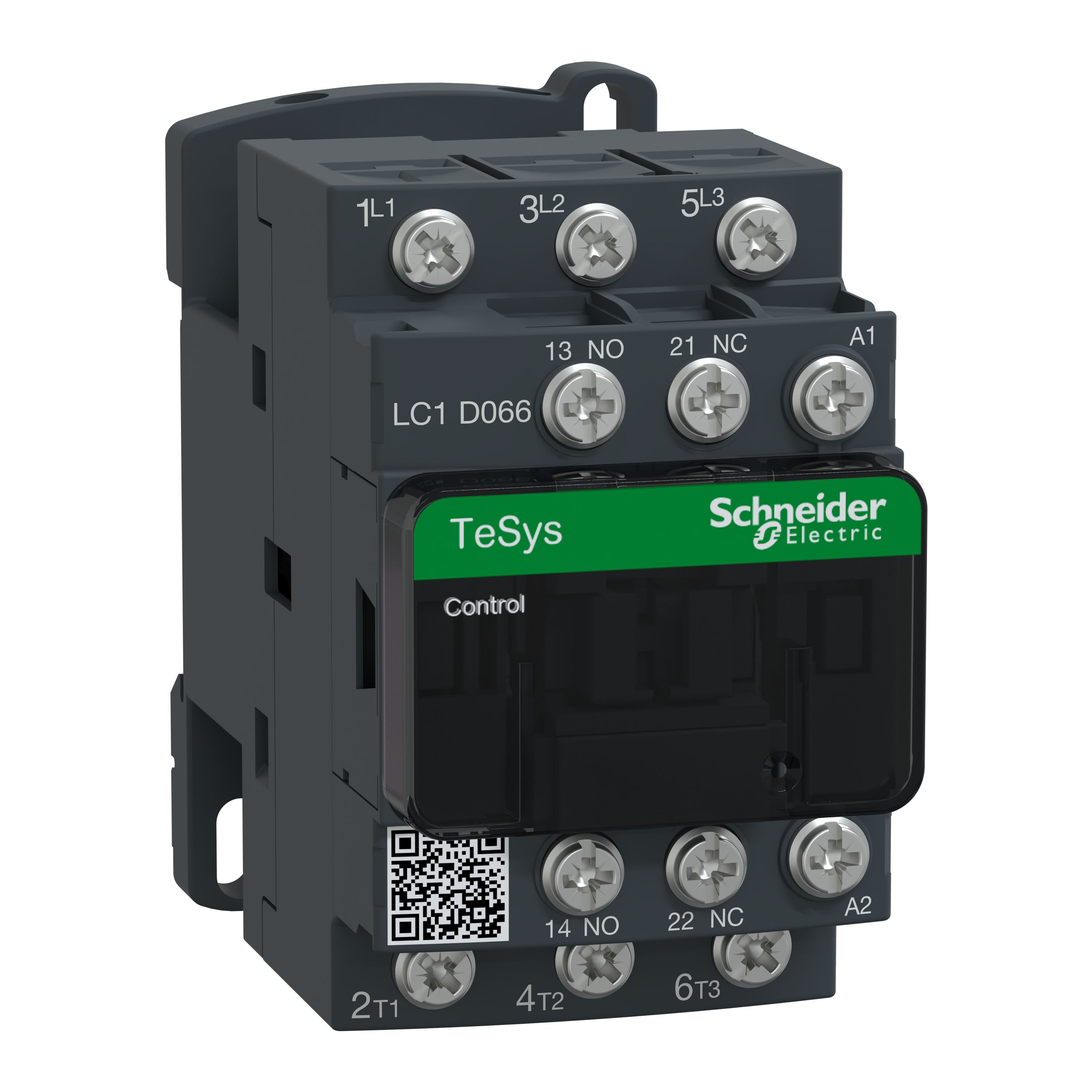 Schneider Electric - TeSys contacteur D - 3P - 3F -6A AC3 - contacts auxiliaires 1F+1O 220Vca 50/60Hz