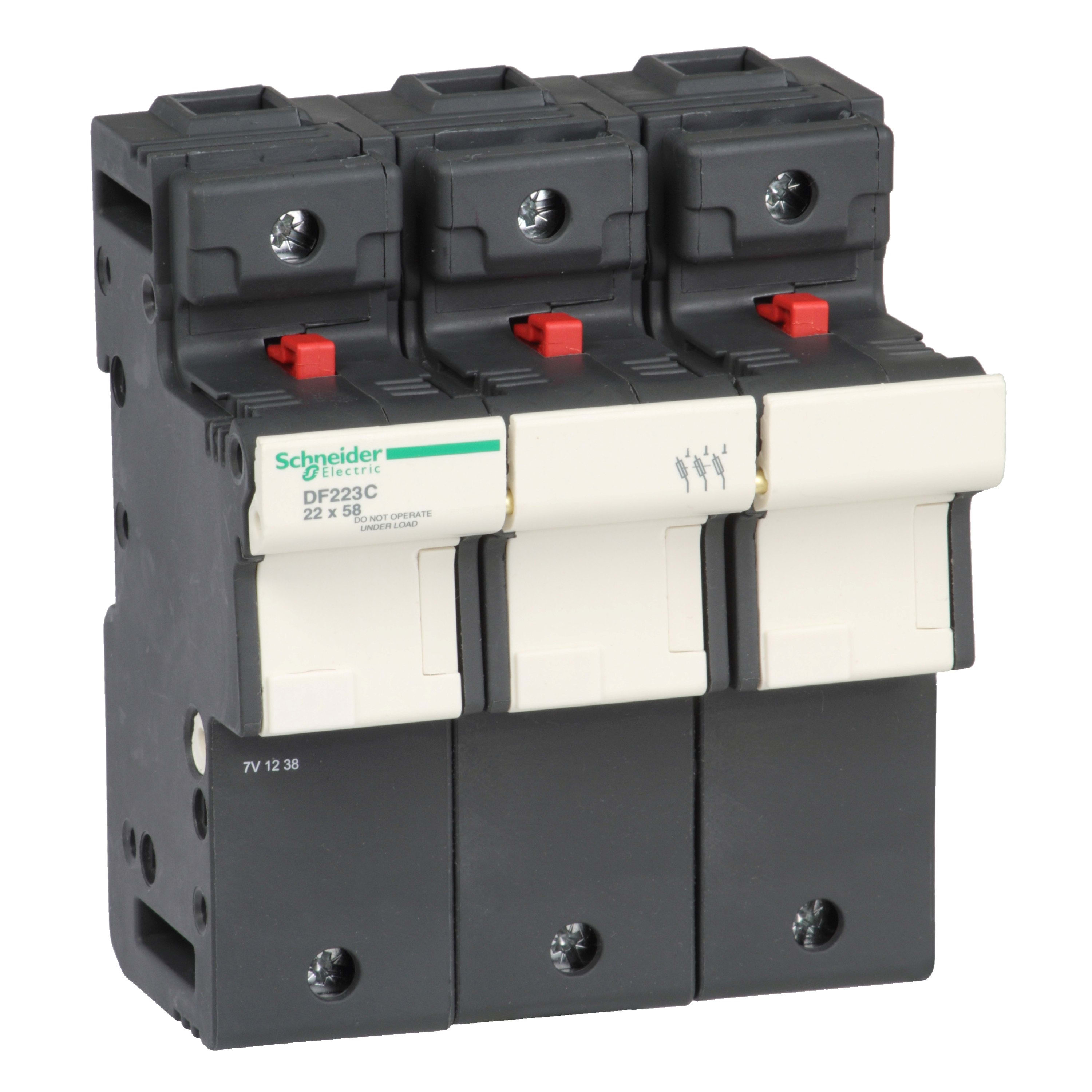 Schneider Electric - TeSys - porte-fusible - 3P - 125A - pour fusible 22x58mm