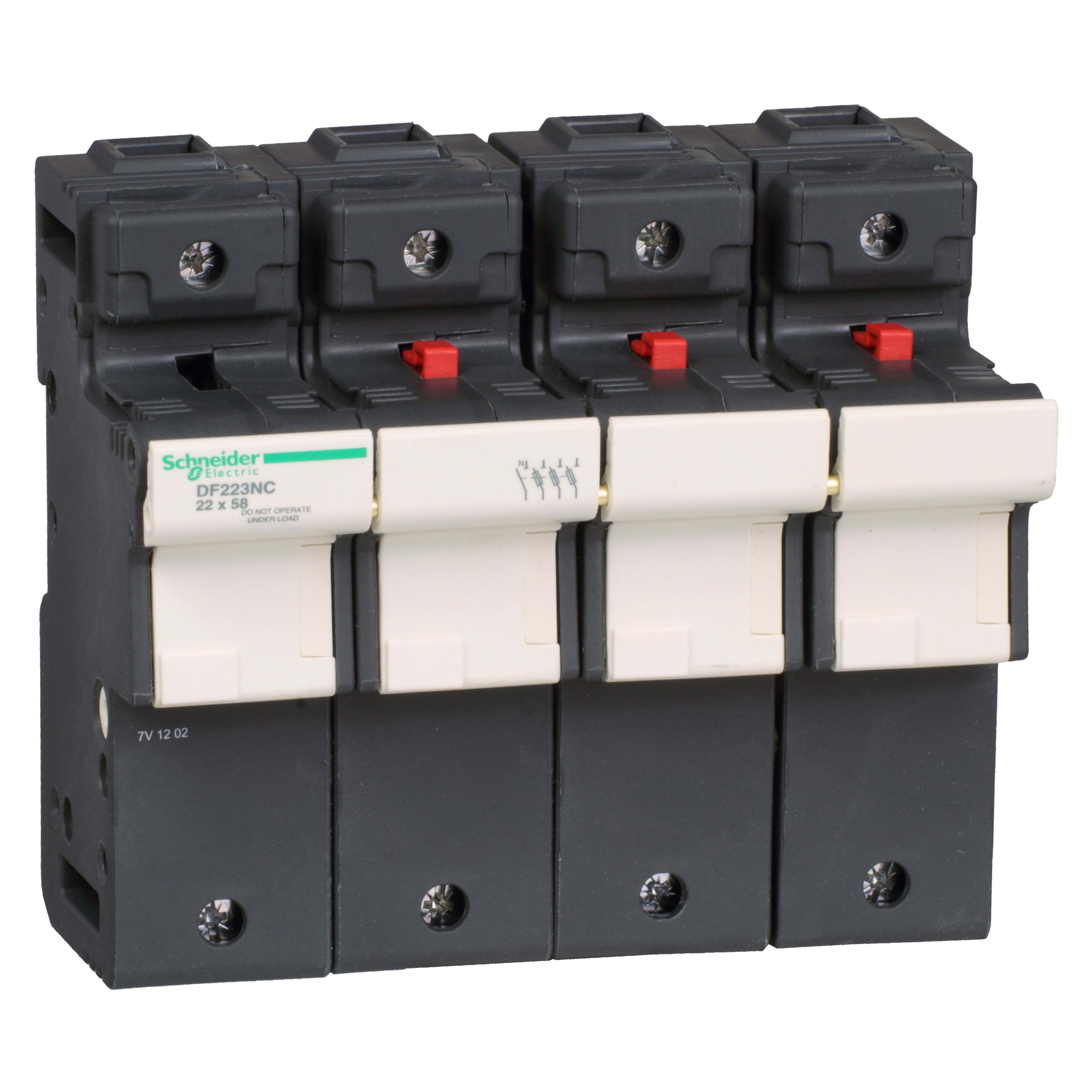 Schneider Electric - TeSys - porte-fusible - 3P/N - 125A - pour fusible 22x58mm