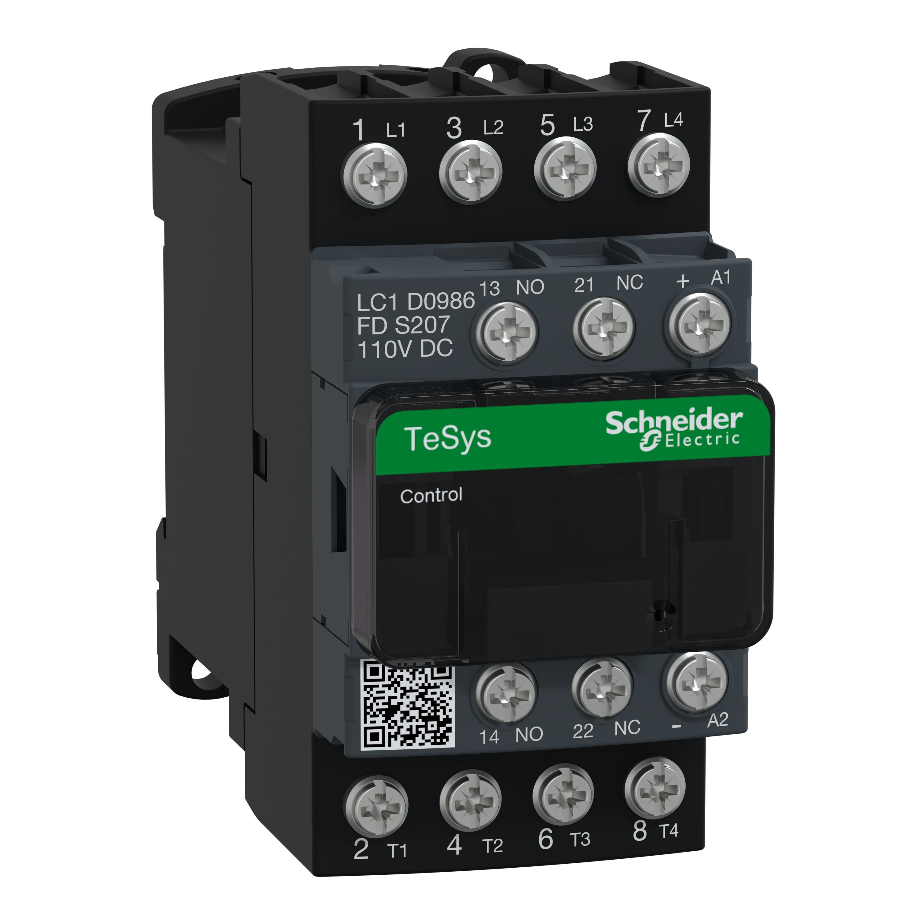 Schneider Electric - TeSys D - contacteur S207 - 4P - 2F+2O - AC-1 - 110V CC