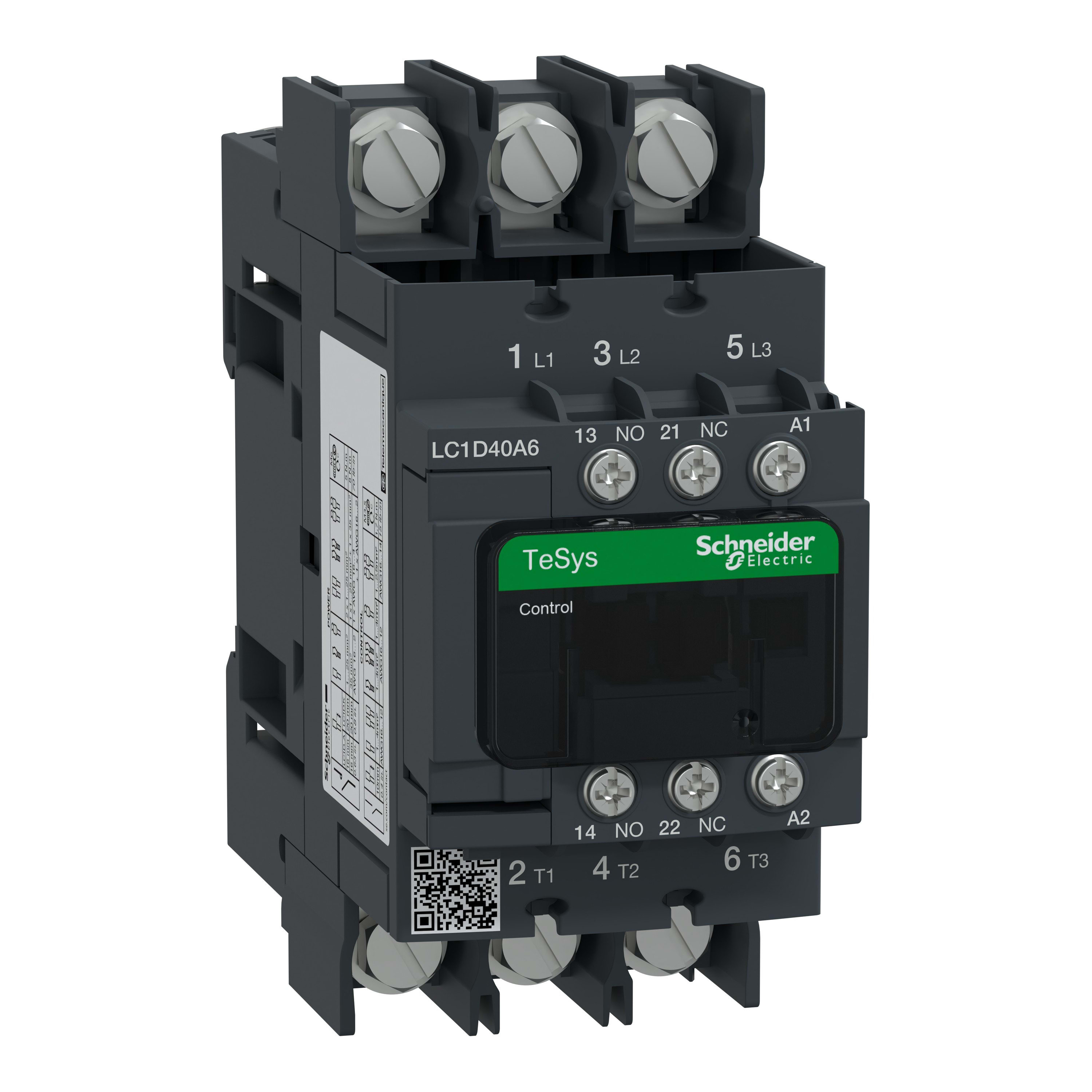 Schneider Electric - TeSys LC1D - contacteur - 3P - AC-3 440V - 40A - bobine 24Vca