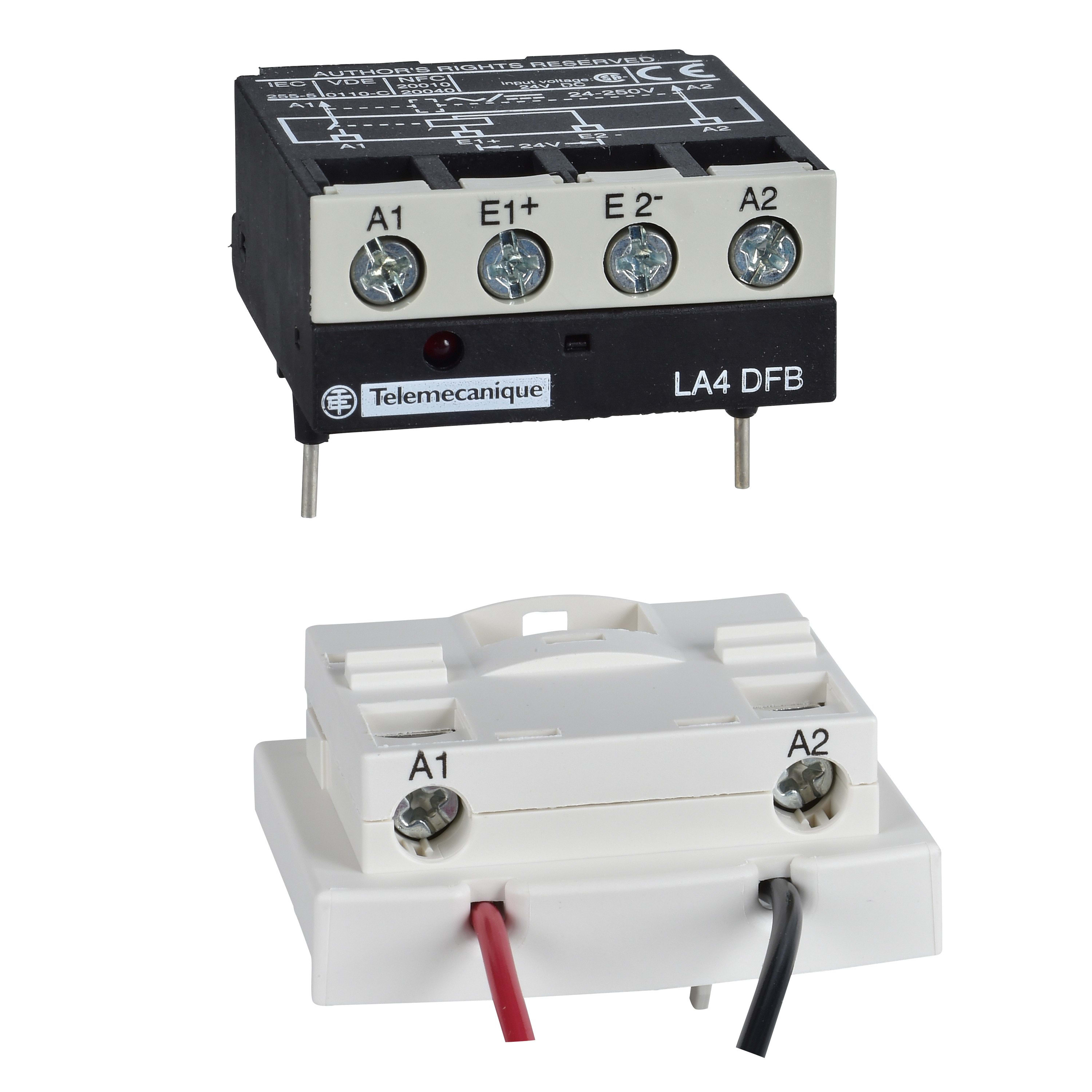 Schneider Electric - KIT BASSE CONSO (LAD4BB3 ET INTERFACE RELAIS 24VDC LA4DFB) POUR D40A A D65A