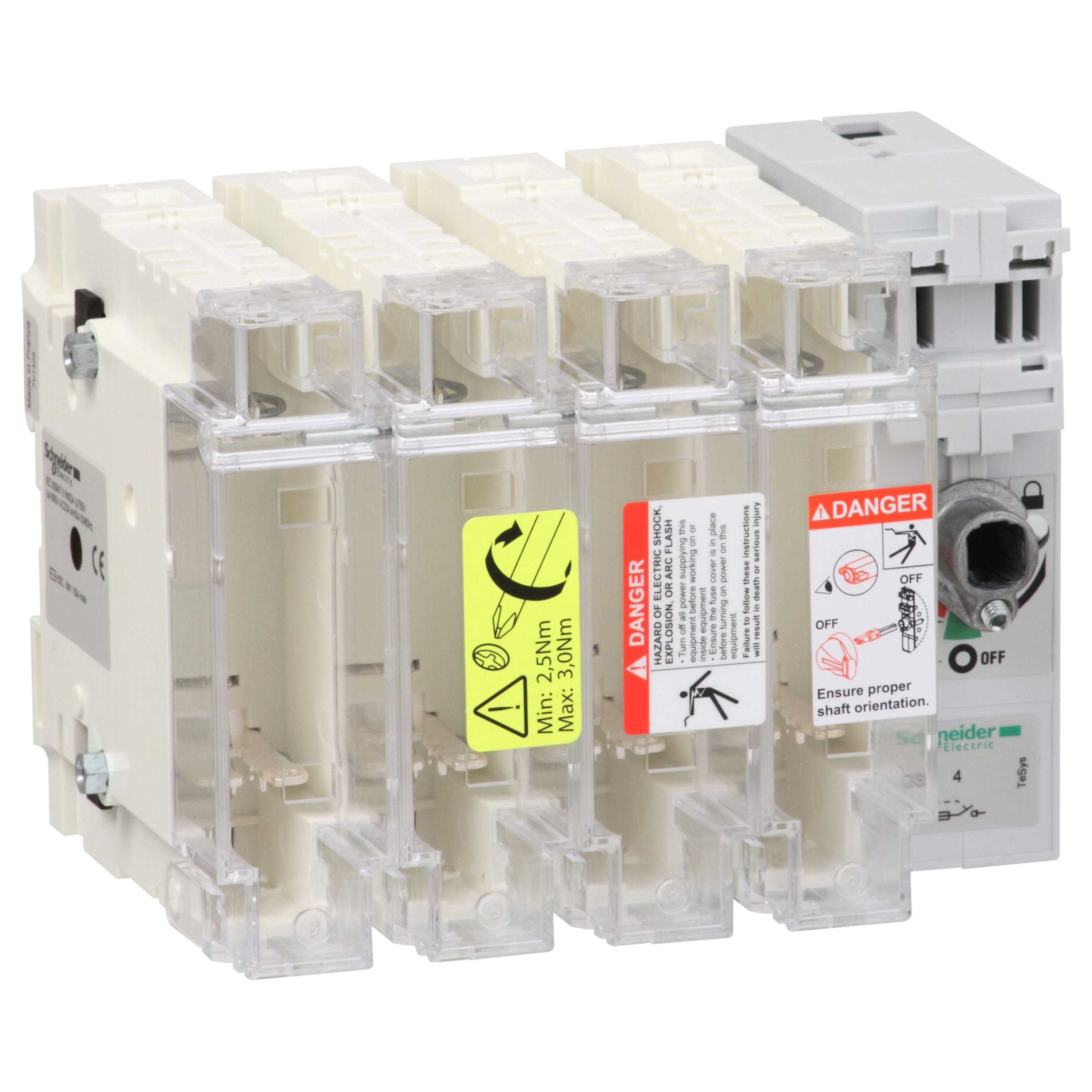 Schneider Electric - TeSys GS - interrupteur sectionneur fusible - 4P - 100A - 22x58 mm