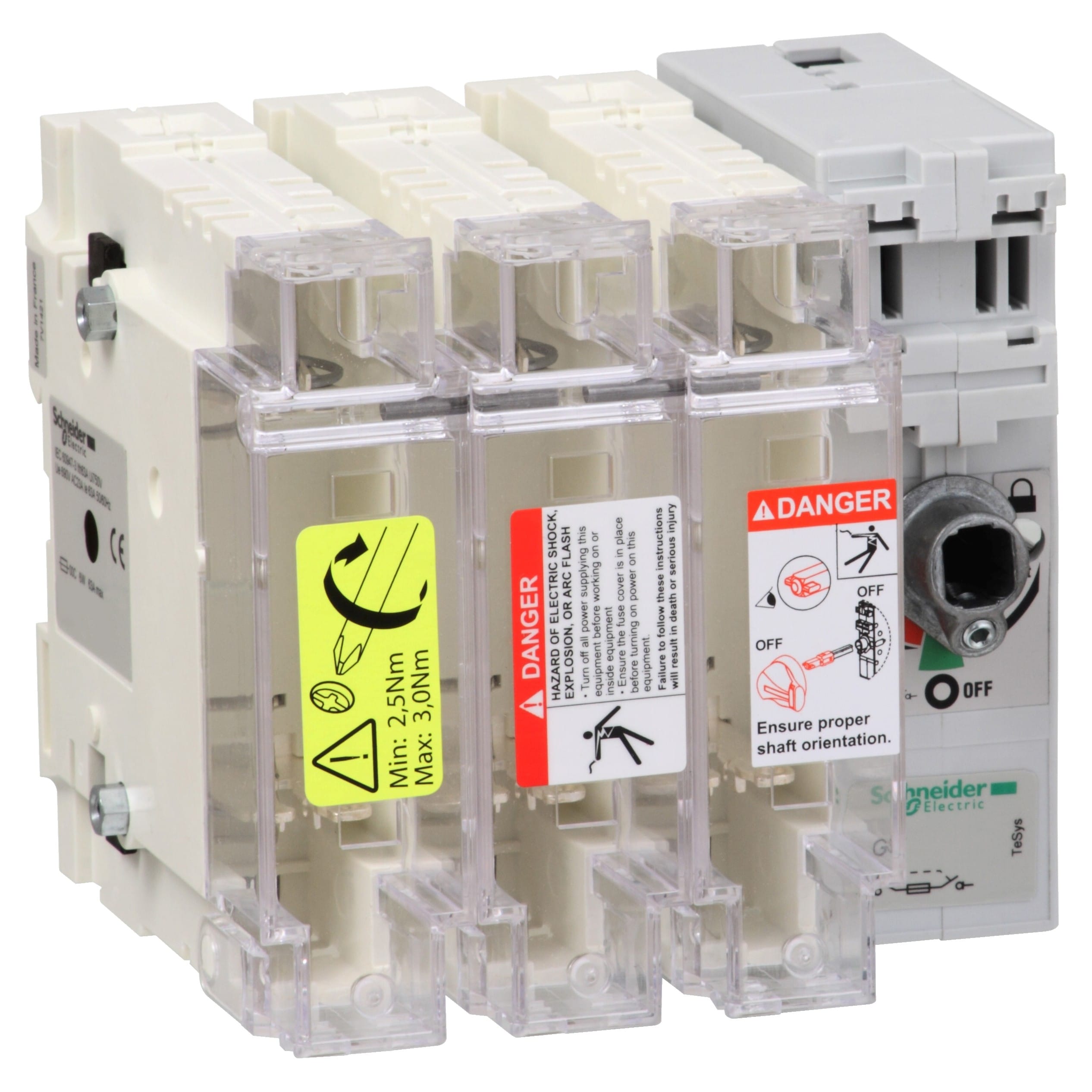 Schneider Electric - TeSys GS - interrupteur sectionneur fusible - 3P - 125A - 22x58 mm
