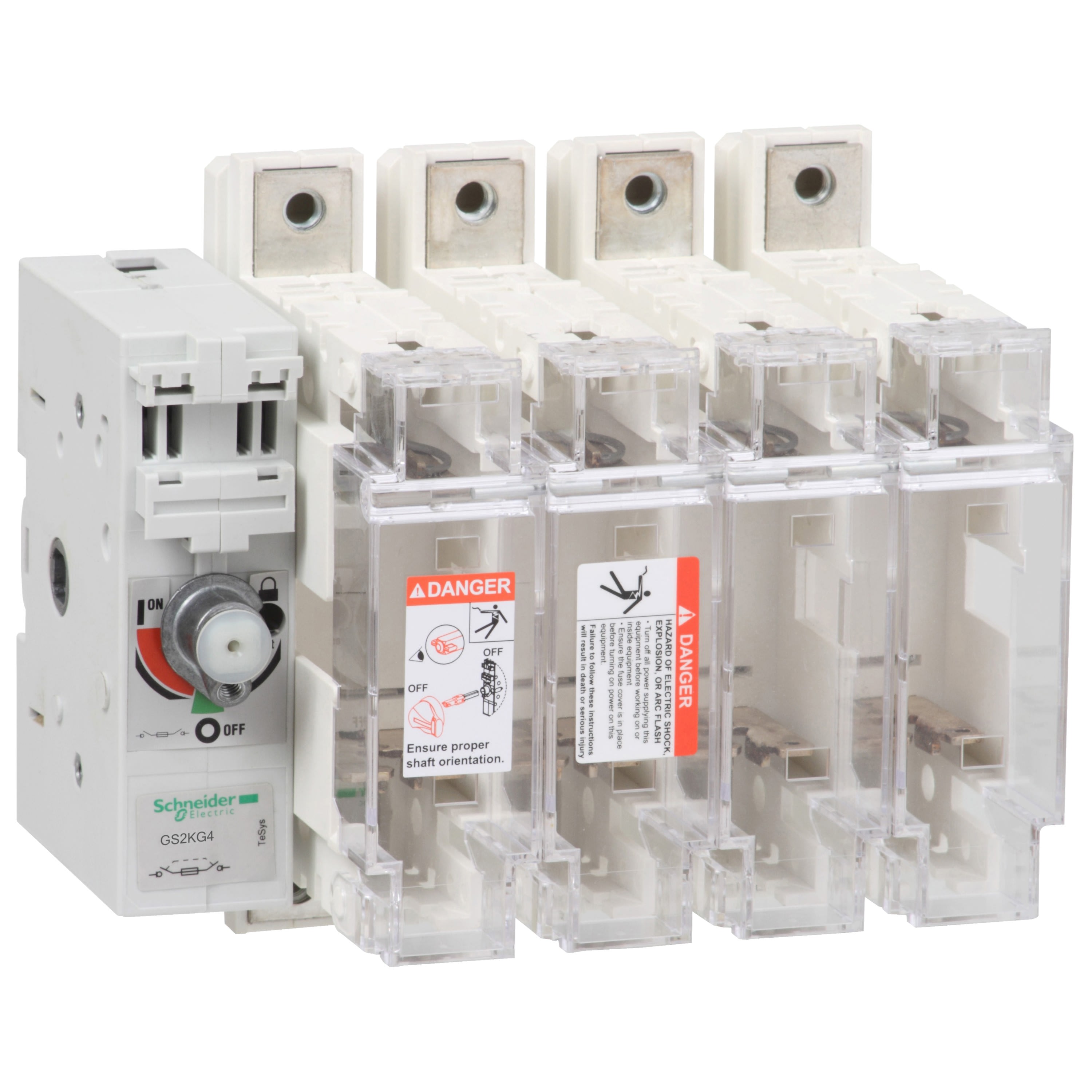 Schneider Electric - TeSys GS - interrupteur sectionneur fusible gauche - 4P - 125A - 22x58 mm