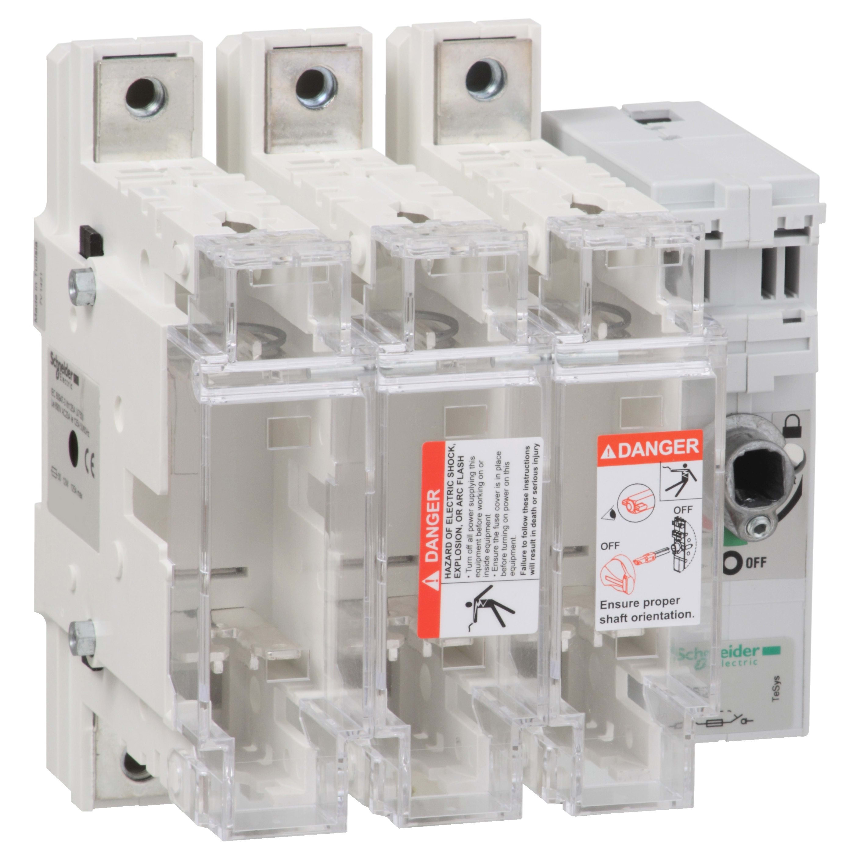 Schneider Electric - TeSys GS - interrupteur sectionneur fusible - 4P - 160A - din 00