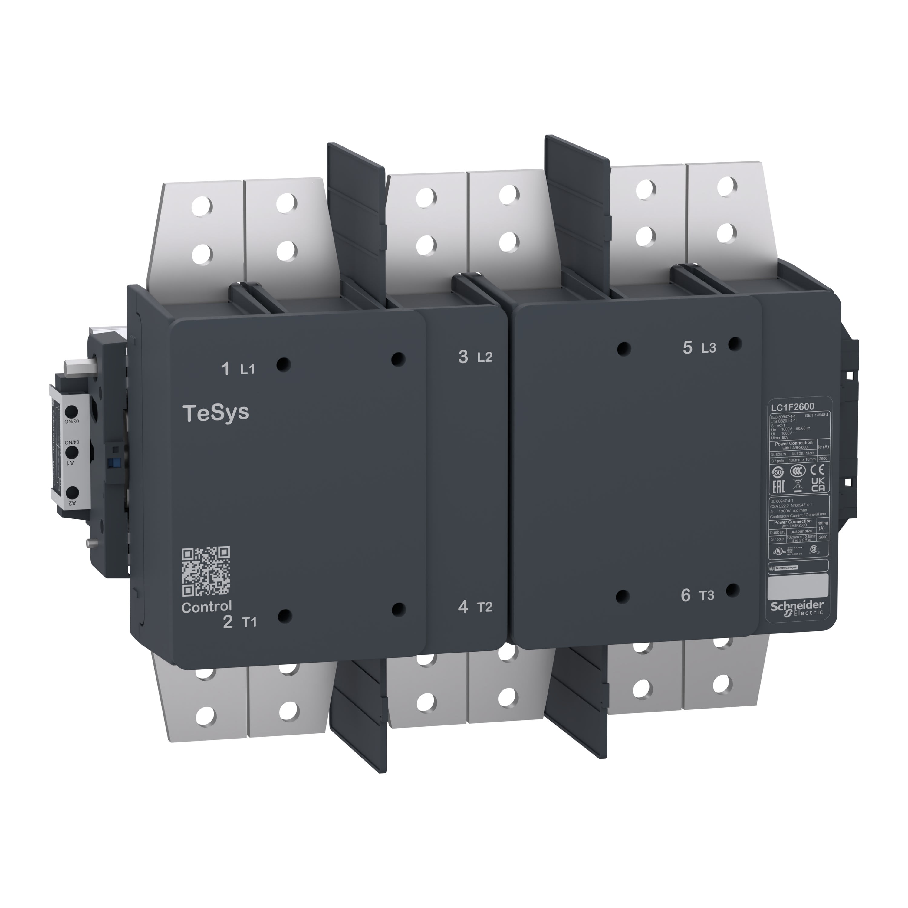 Schneider Electric - TeSys LC1F - contacteur - 3P - AC-1 1000V - 2600A - bobine 230Vca