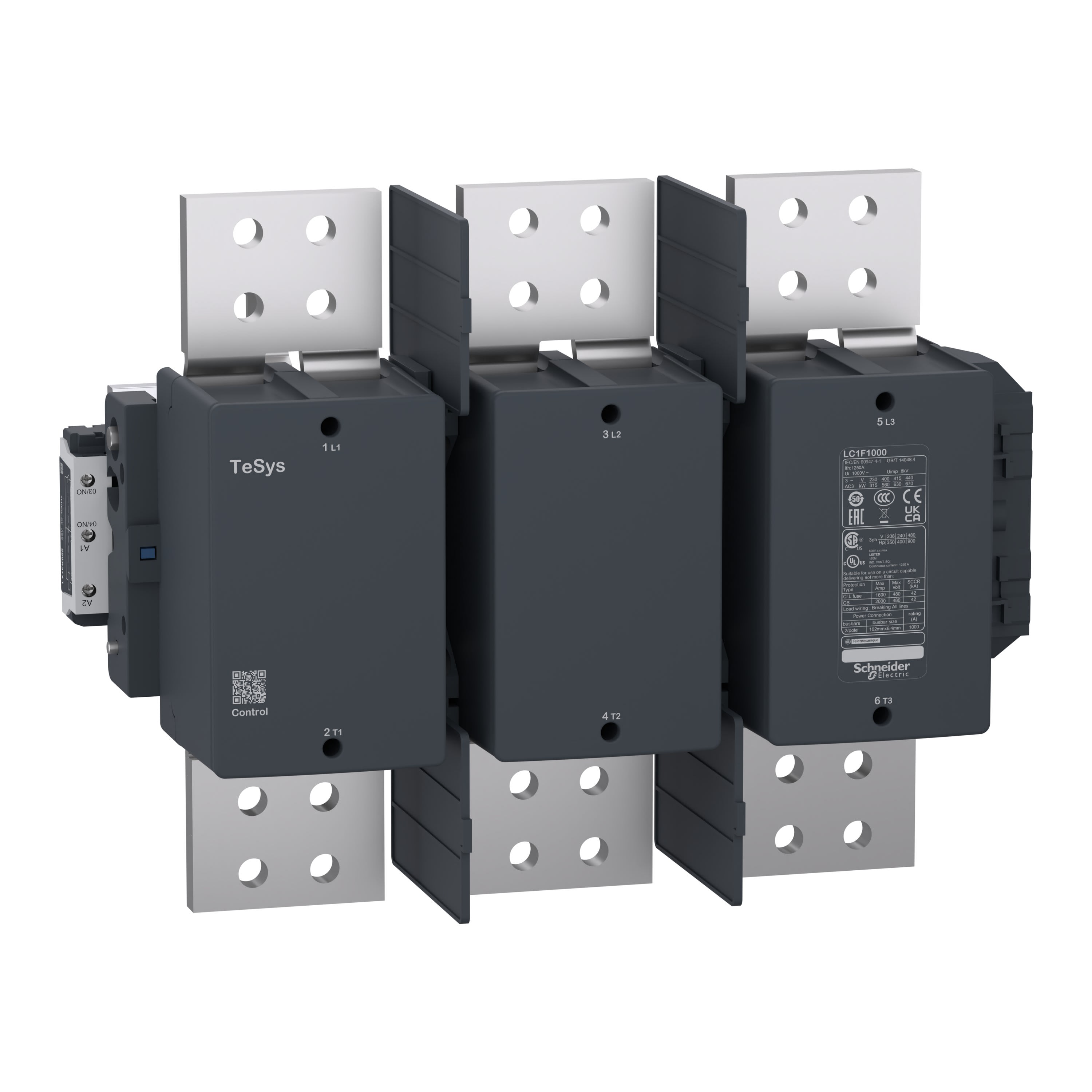 Schneider Electric - TeSys F - contacteur moteur - 3P - 1000A 415V AC3 - circuit commande 110VCA