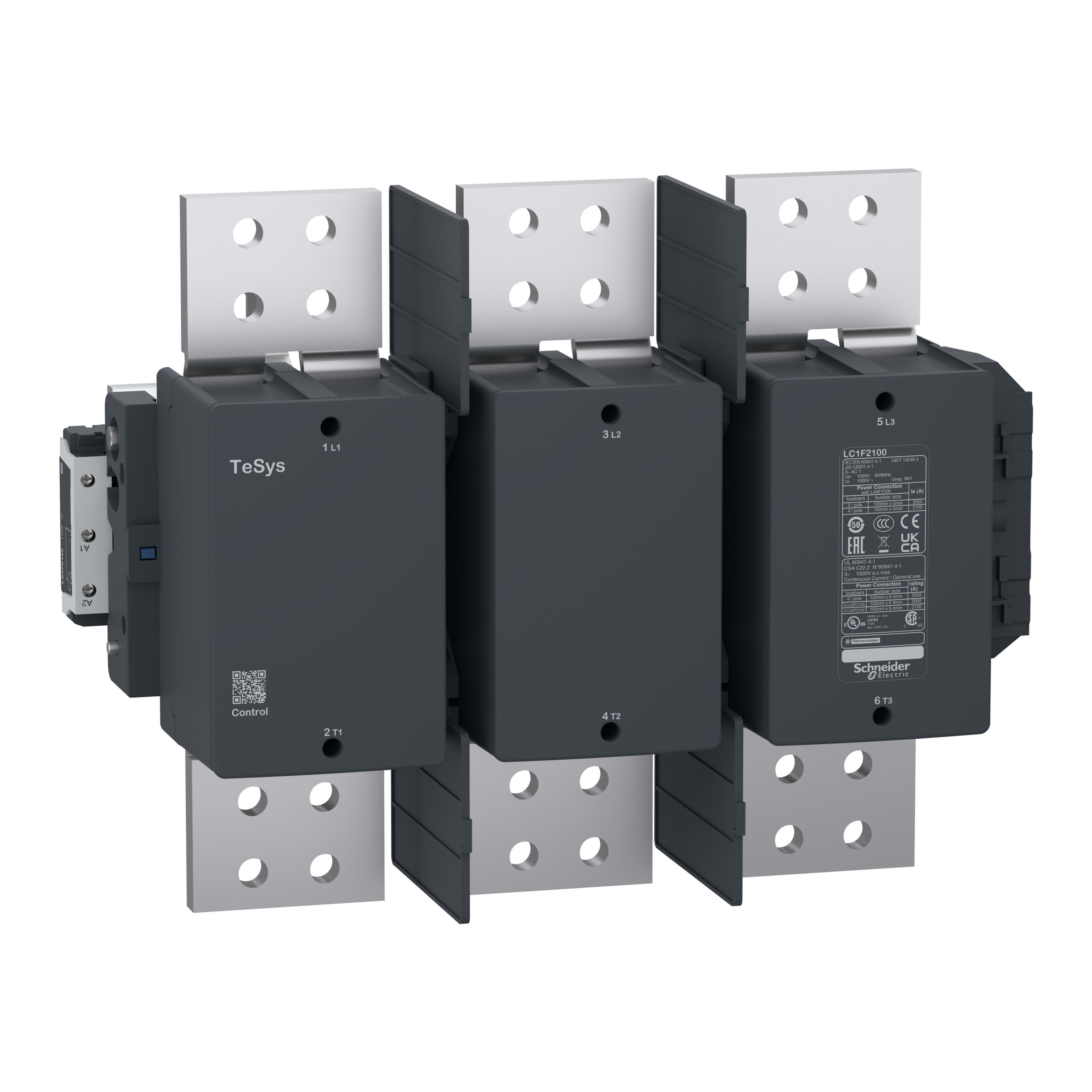 Schneider Electric - TeSys F - Contacteur 3p 2100a ac1 2 00vcc bobine
