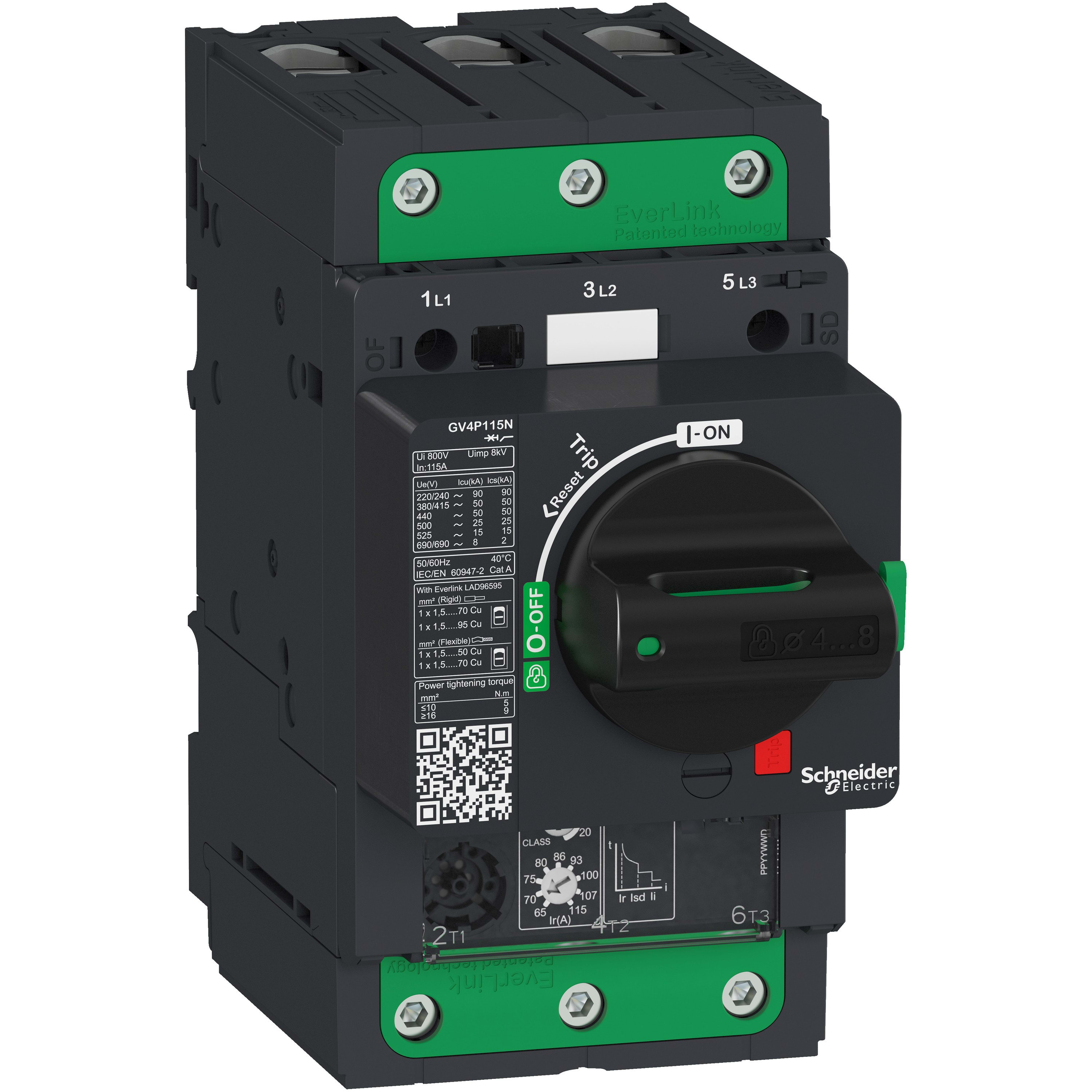 Schneider Electric - TeSys GV - disjoncteur magnéto-thermique - In 50A - 25kA - Everlink