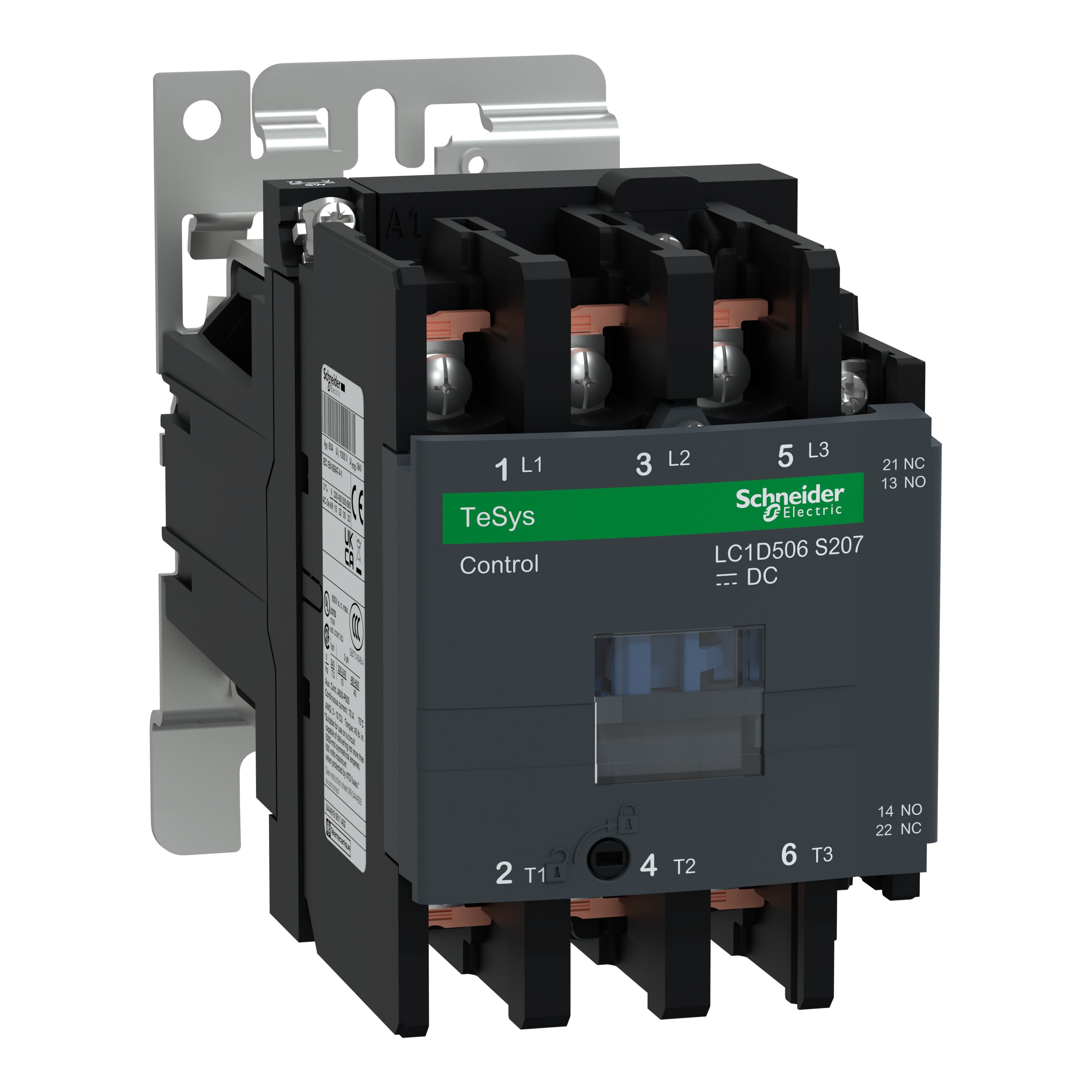Schneider Electric - TeSys D - contacteur EN45545 - 3P(3NO) - AC3 <=440V 50A - 72Vcc - cosses fermées