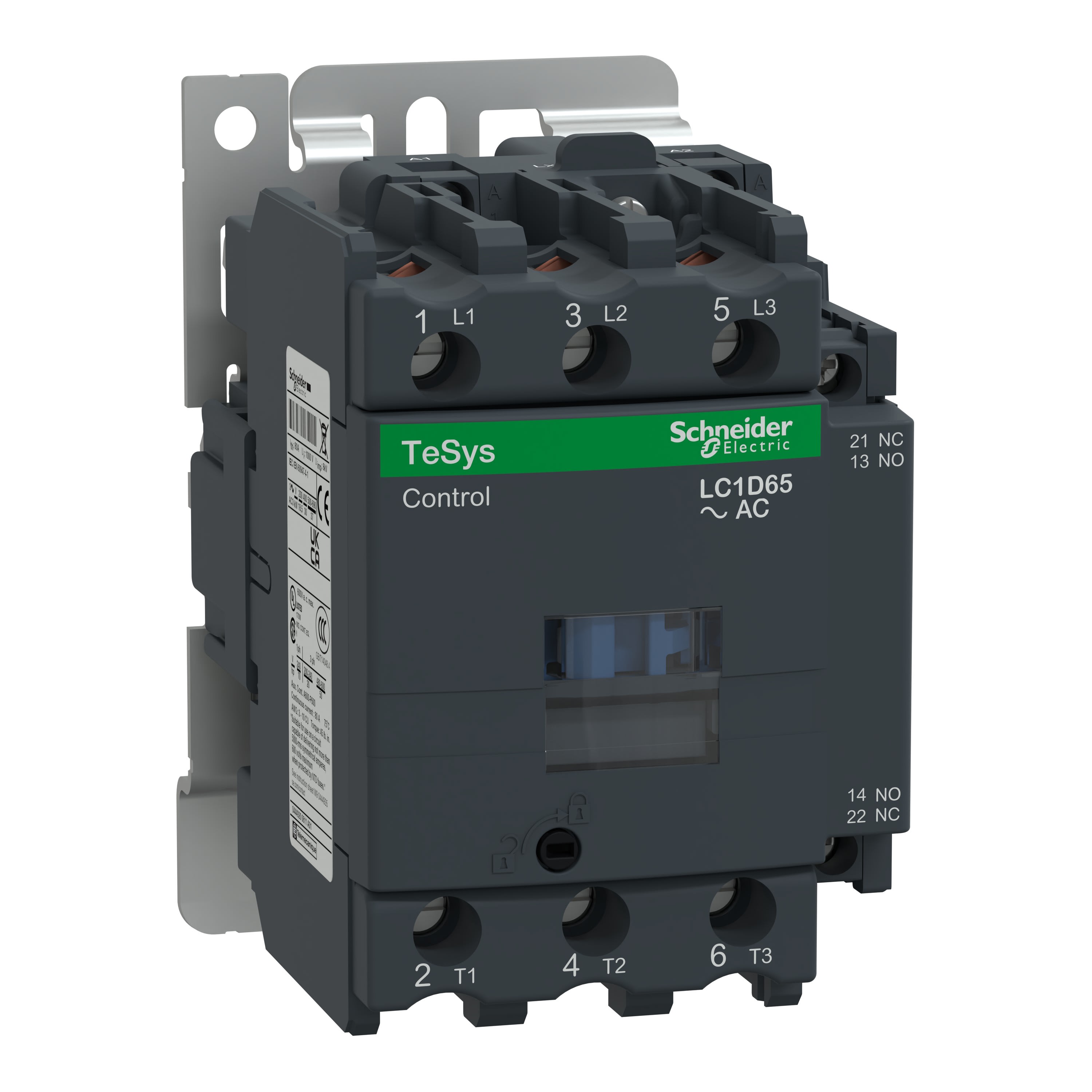 Schneider Electric - TeSys D - contacteur EN60335 - 3P (3NO) + 1NO + 1NF - AC3 <=440V 65A - 220Vca