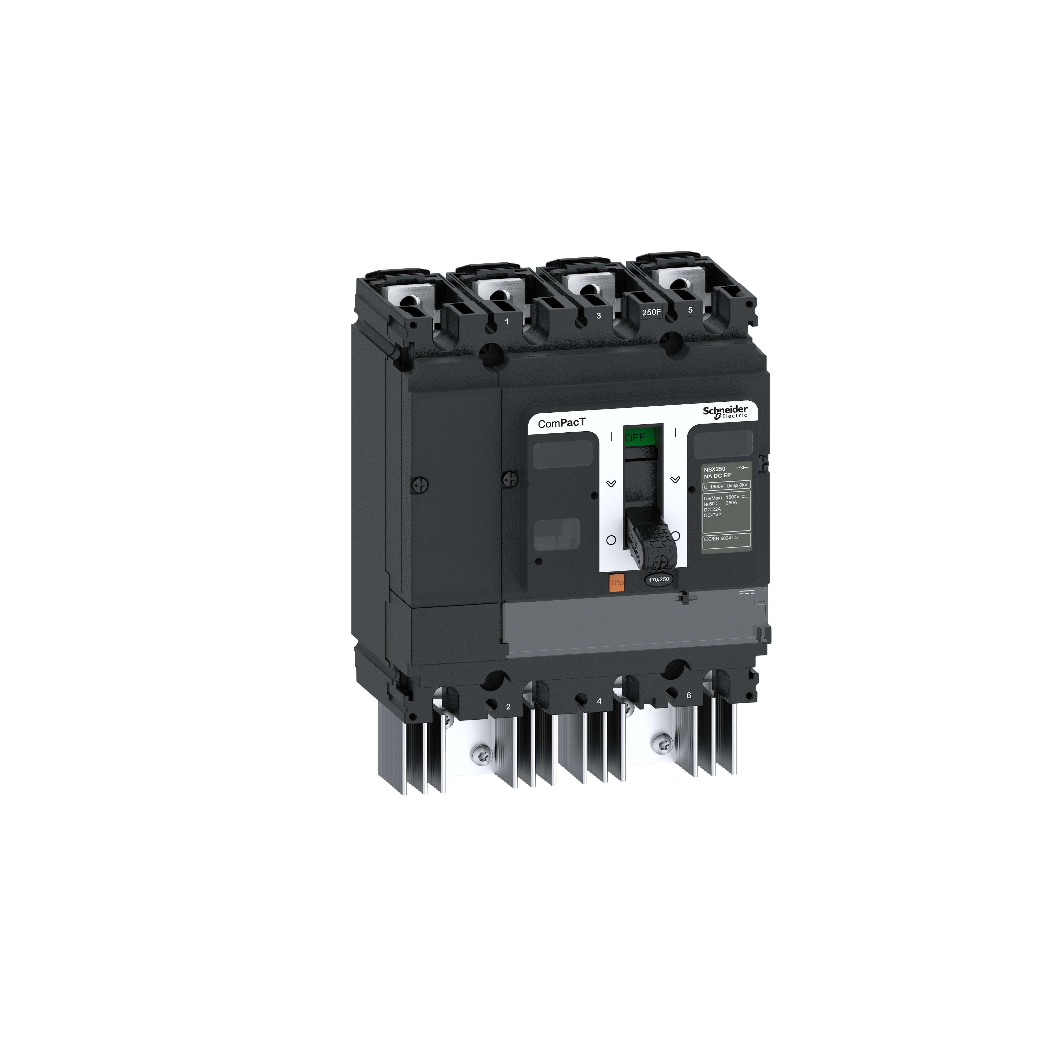 Schneider Electric - ComPacT NSX250 NA DC EP - interrupteur sectionneur CC EP - 100A - 4P - fixe