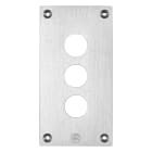 Schneider Electric - Harmony XAPE - plastron percé - métallique - 3 perçages horizontaux