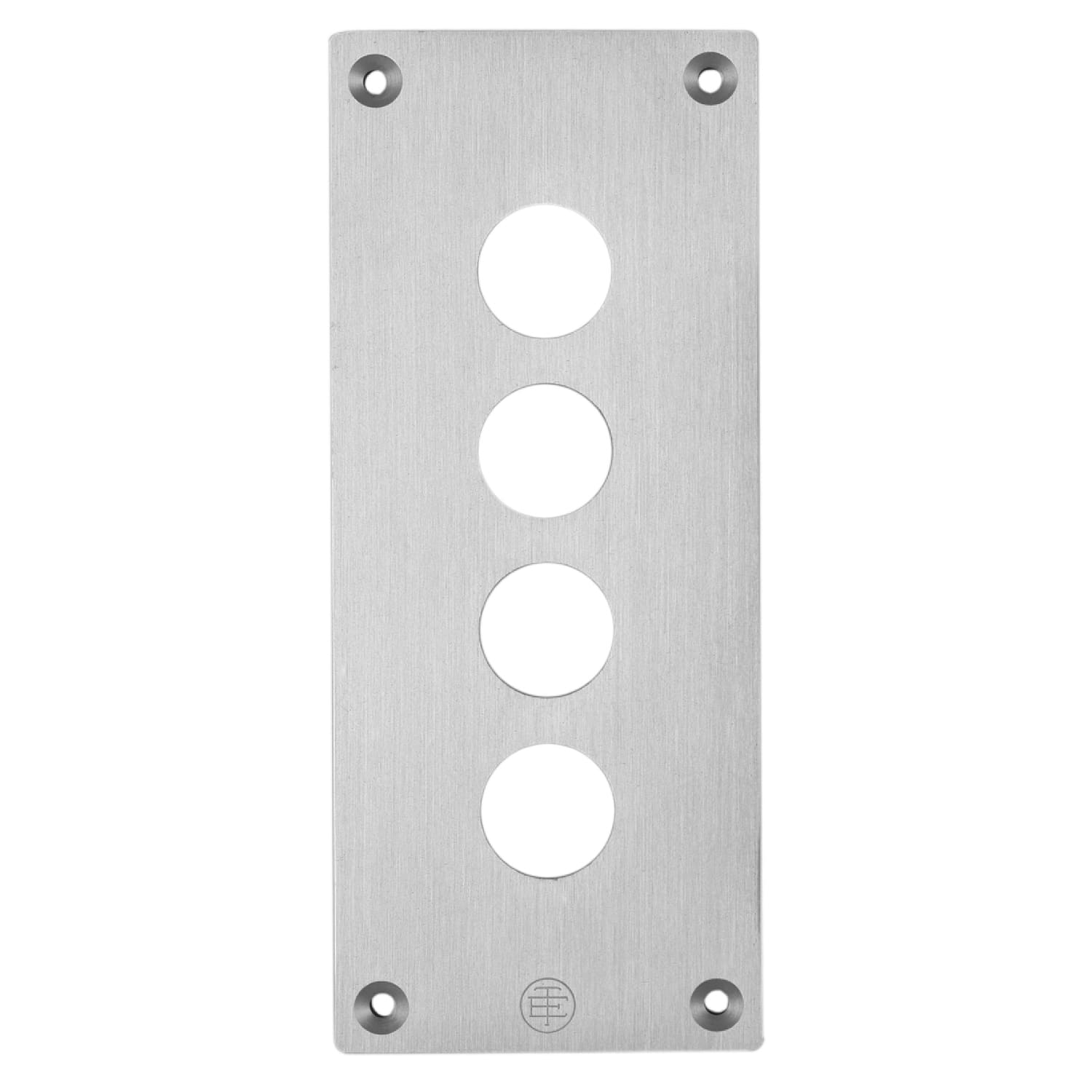 Schneider Electric - Harmony XAPE - plastron percé - métallique - 4 perçages horizontaux
