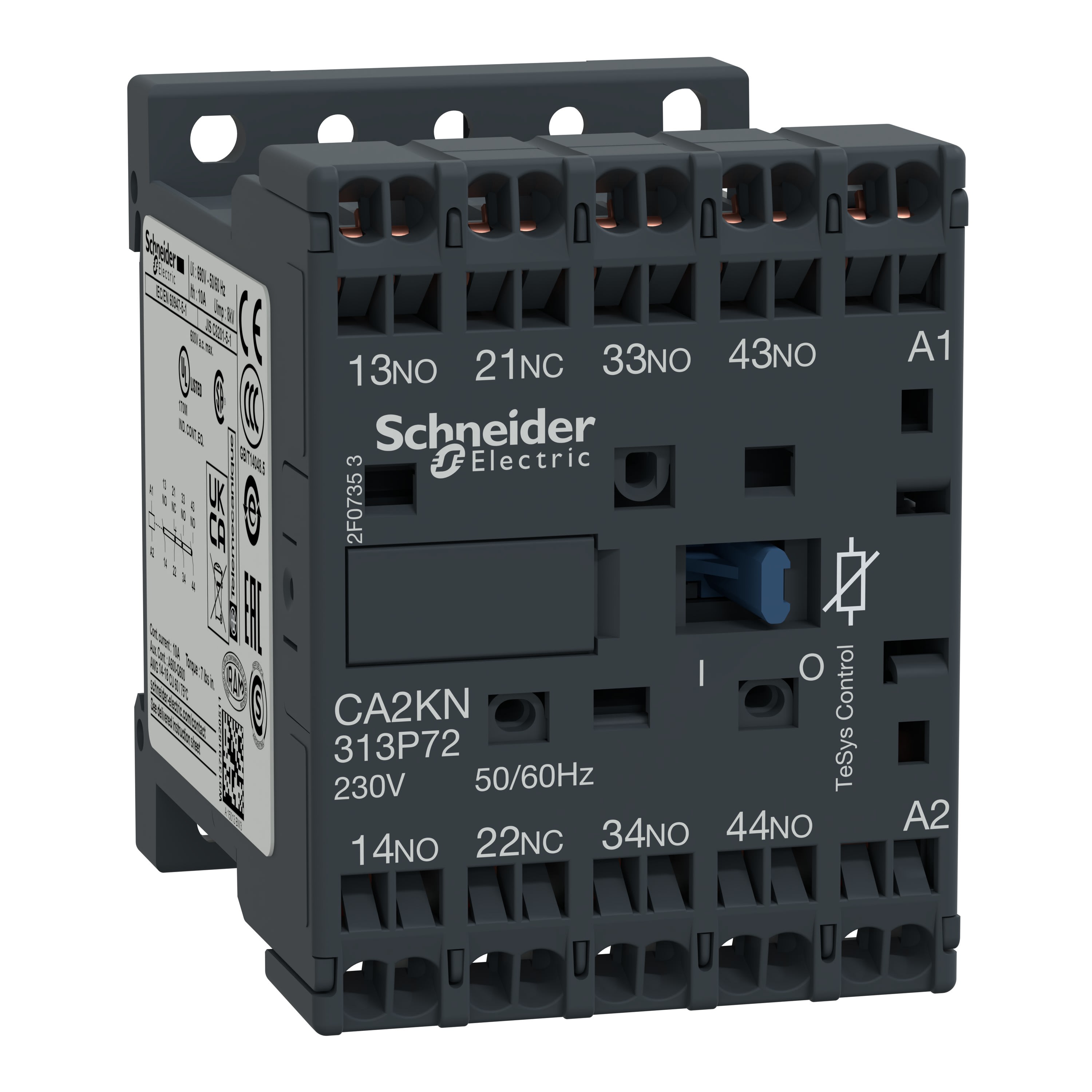 Schneider Electric - TeSys CA2K - contacteur - 3F+1O - instantané - 10A - 230Vca