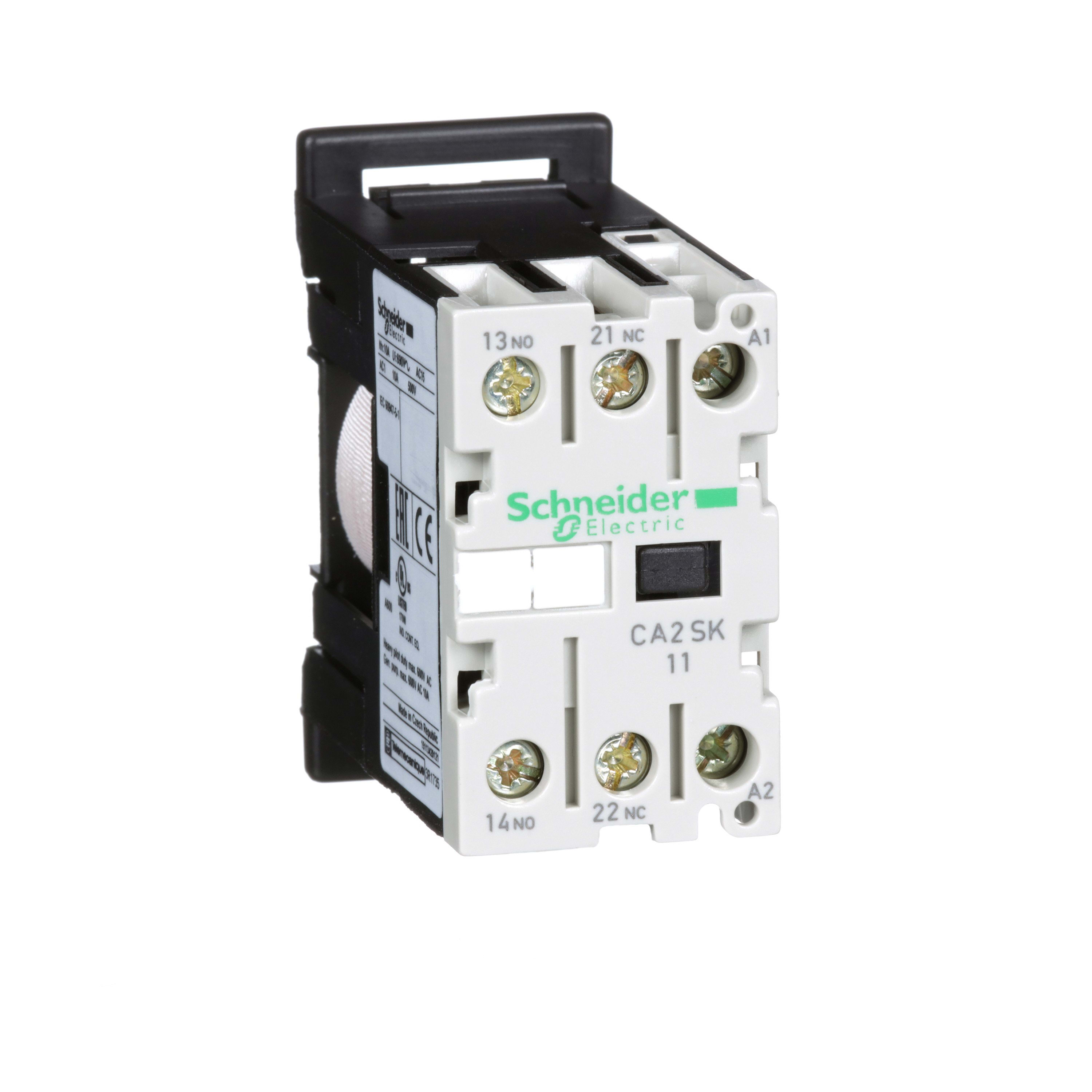 Schneider Electric - TeSys CA2SK - contacteur - 1F+1O - instantané - 10A - 24Vca