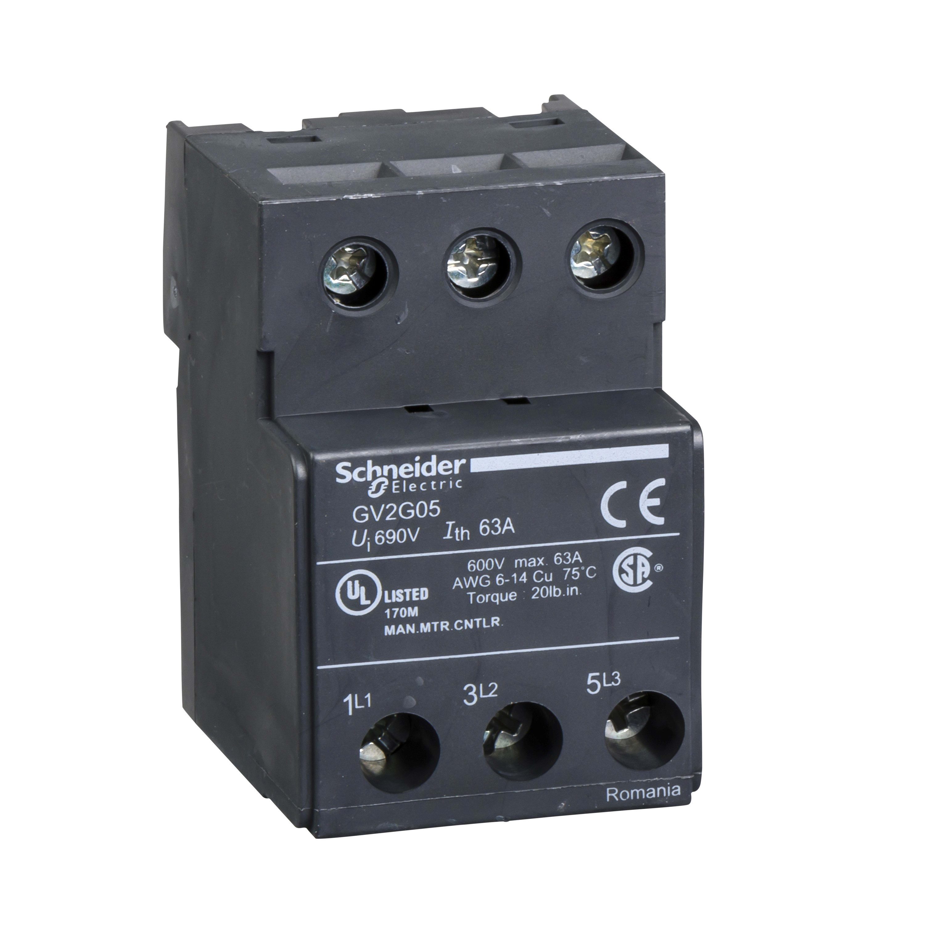 Schneider Electric - TeSys GV - bornier - pour alimenter jeux de barres tripolaires GV2