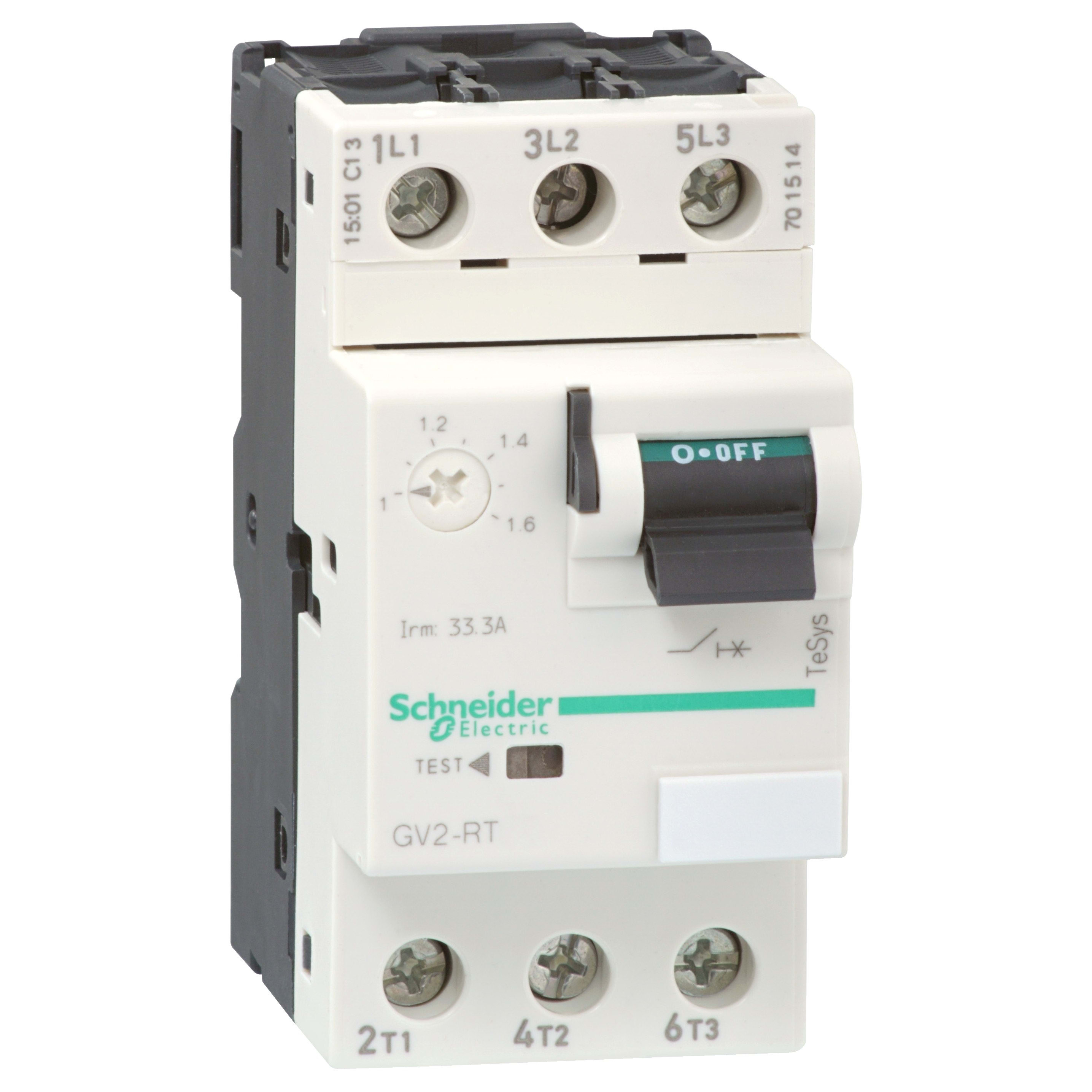 Schneider Electric - TeSys GV2RT - disj. moteur - 1,6..2,5A - 3P 3d - déclencheur magnéto-thermique