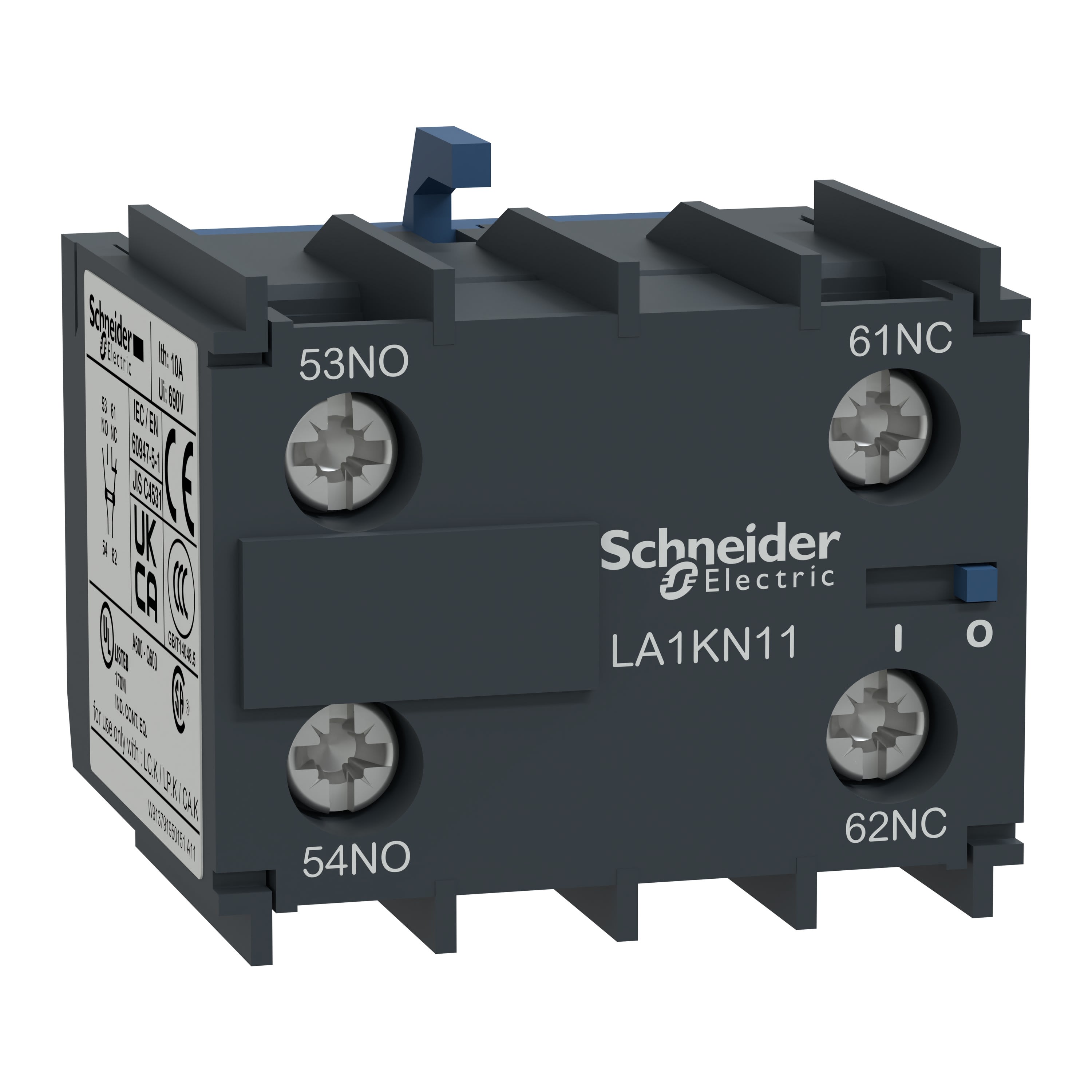 Schneider Electric - TeSys CA - bloc de contacts auxiliaires - 0F+2O - bornes à vis-étriers