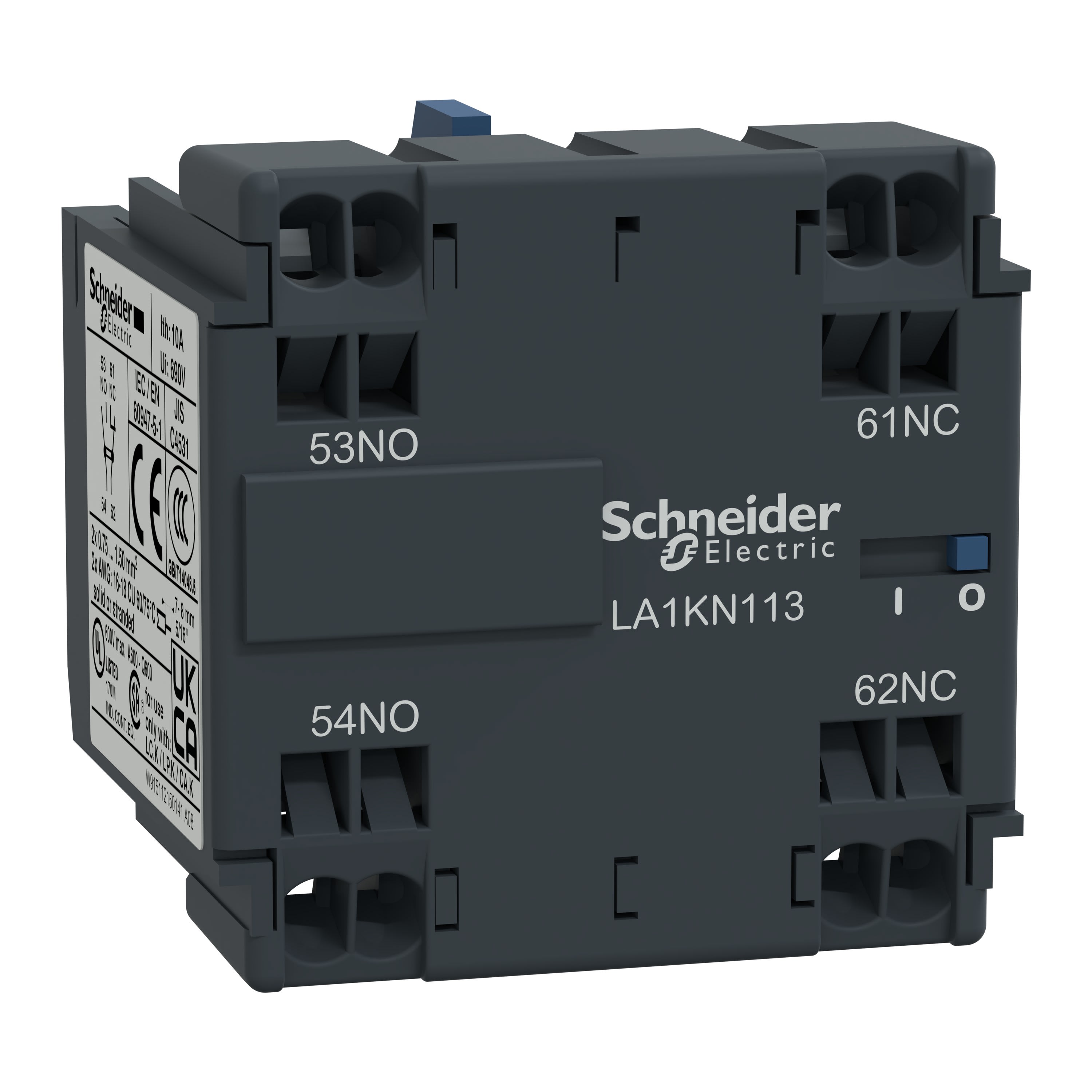 Schneider Electric - TeSys CA - bloc de contacts auxiliaires - 0F+2O - bornes à ressort