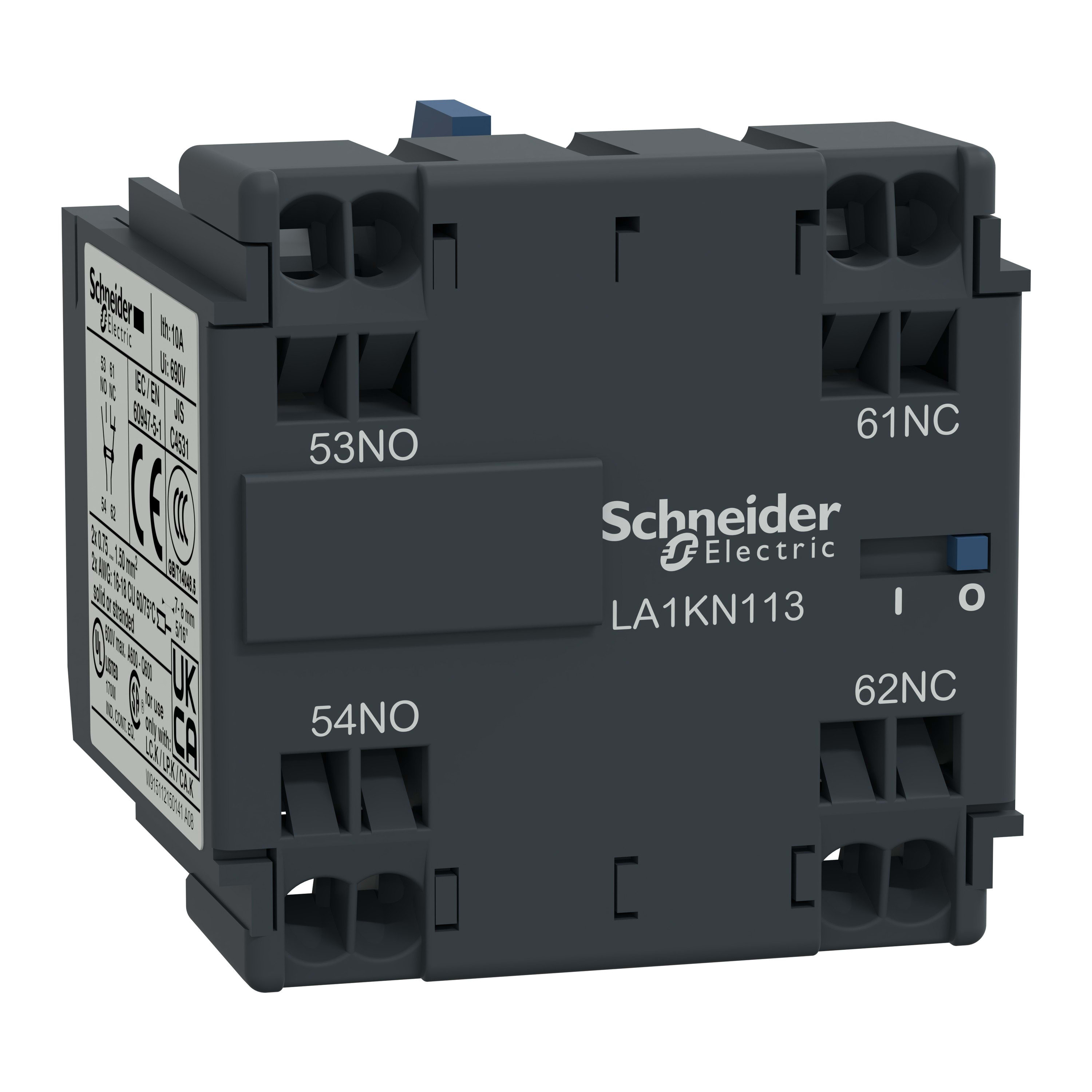 Schneider Electric - TeSys CA - bloc de contacts auxiliaires - 1F+1O - bornes à ressort