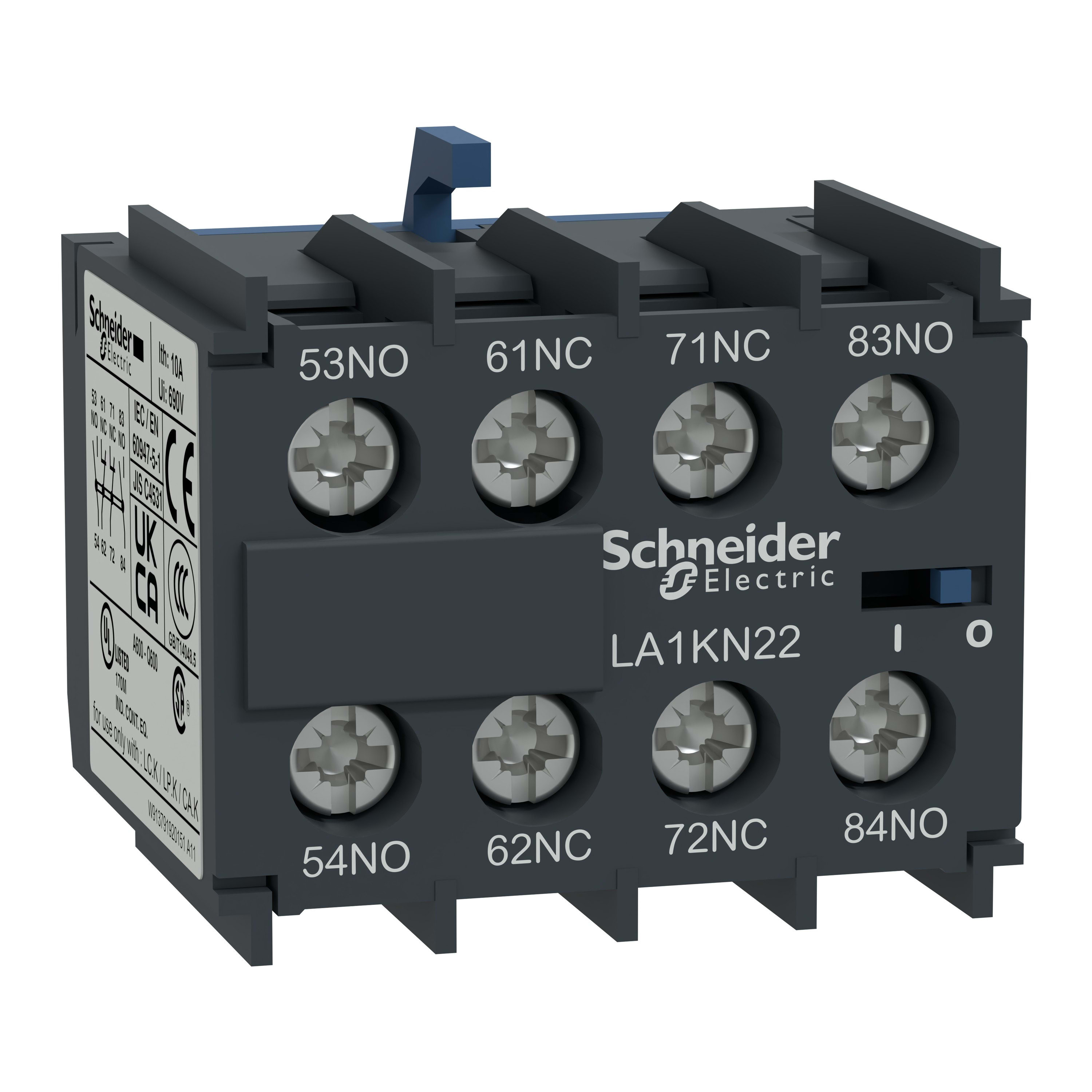 Schneider Electric - TeSys CA - bloc de contacts auxiliaires - 1F+3O - bornes à vis-étriers