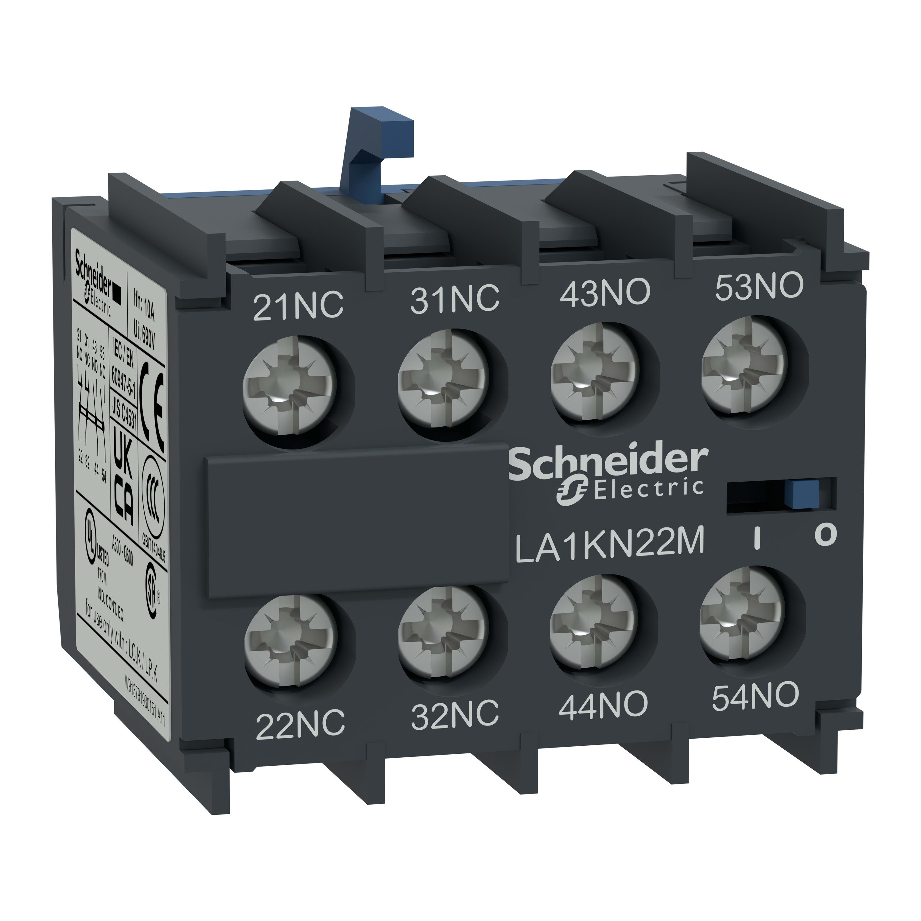 Schneider Electric - TeSys CA - bloc de contacts auxiliaires - 2F+2O - bornes à vis-étriers