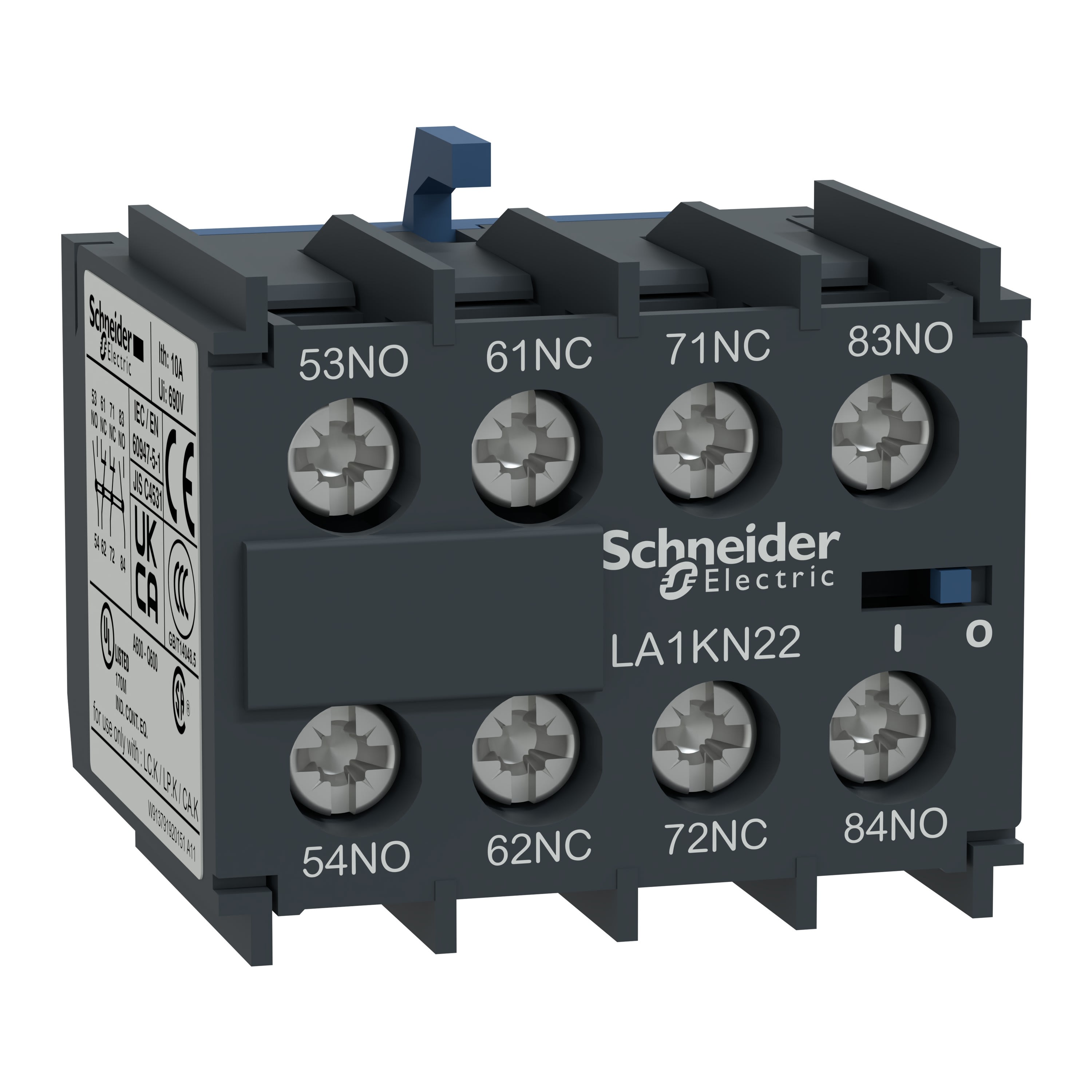Schneider Electric - TeSys CA - bloc de contacts auxiliaires - 4F+0O - bornes à vis-étriers