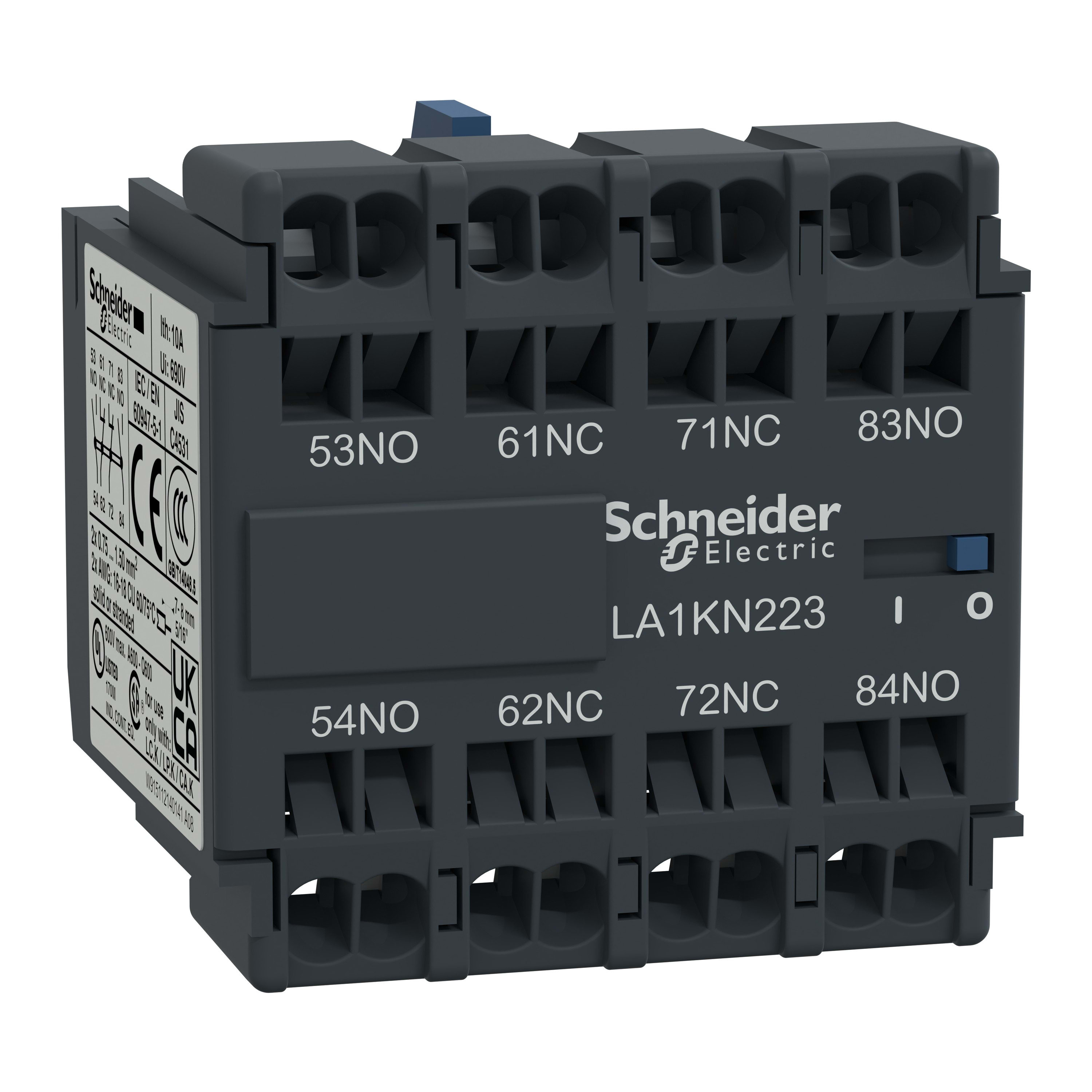 Schneider Electric - TeSys CA - bloc de contacts auxiliaires - 4F+0O - bornes à ressort
