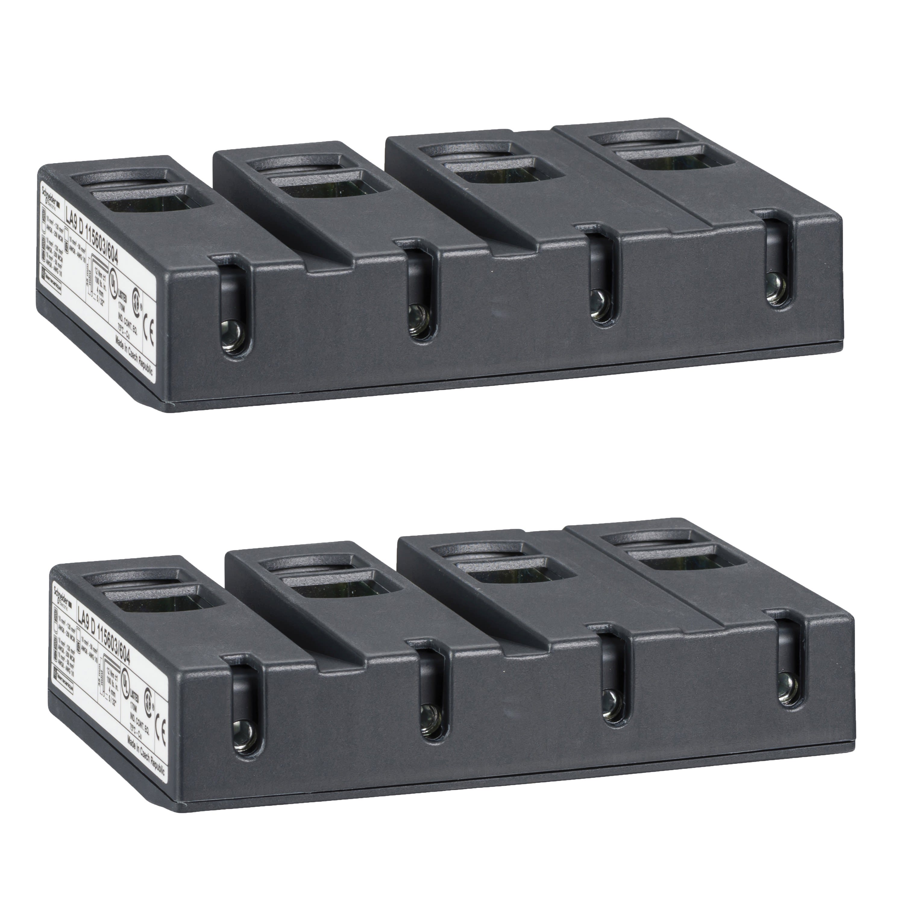 Schneider Electric - TeSys LA9D - bloc de connexion - pour 4 pôles TeSys LC1D115 - lot de 2