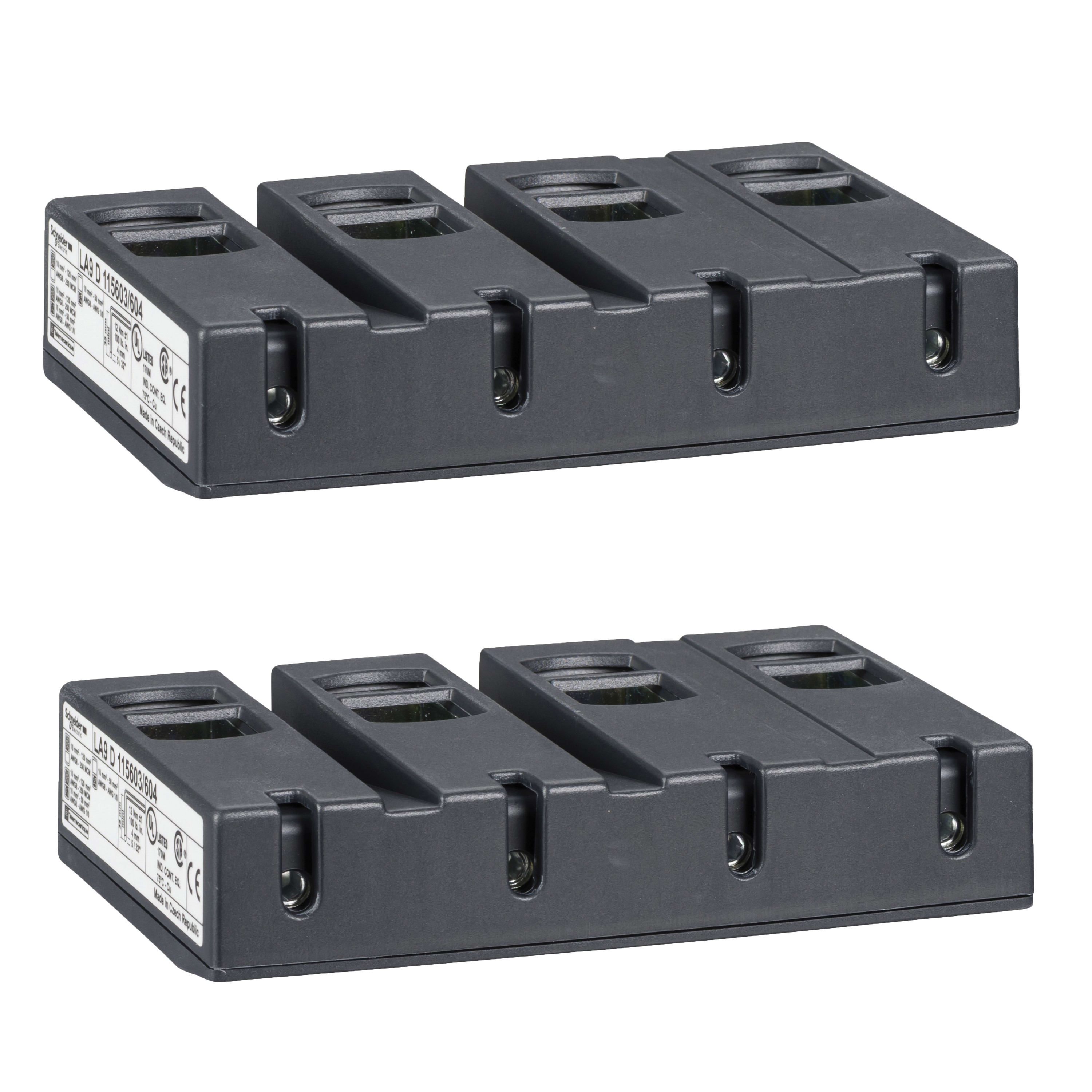 Schneider Electric - TeSys LA9D - bloc de connexion - pour 4 pôles TeSys LC1D115 - lot de 2