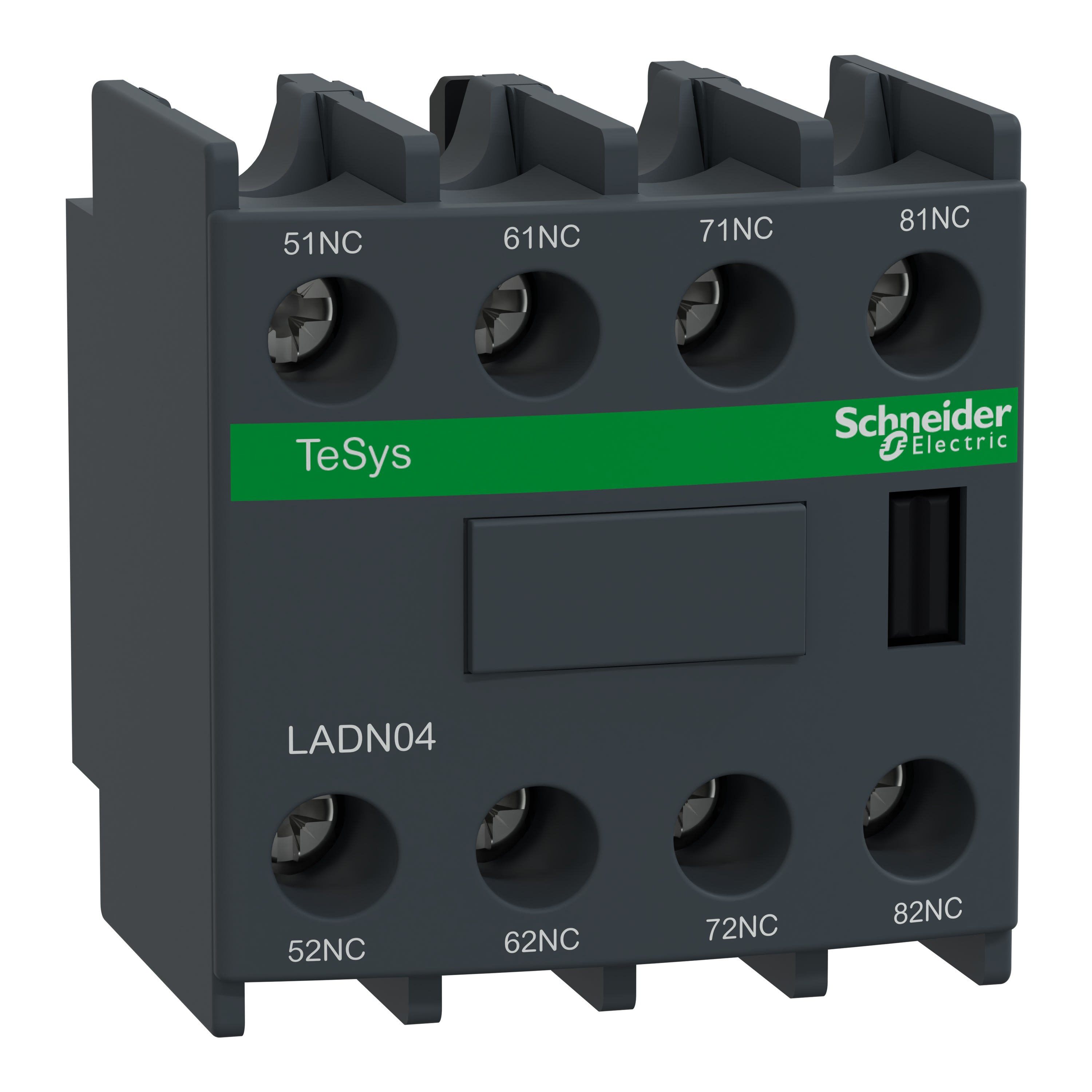 Schneider Electric - TeSys D - bloc contacts auxiliaires frontaux - 0F+4O - bornes vis-étriers