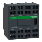 Schneider Electric - TeSys D - bloc contacts auxiliaires frontaux - 0F+4O - bornes à ressort