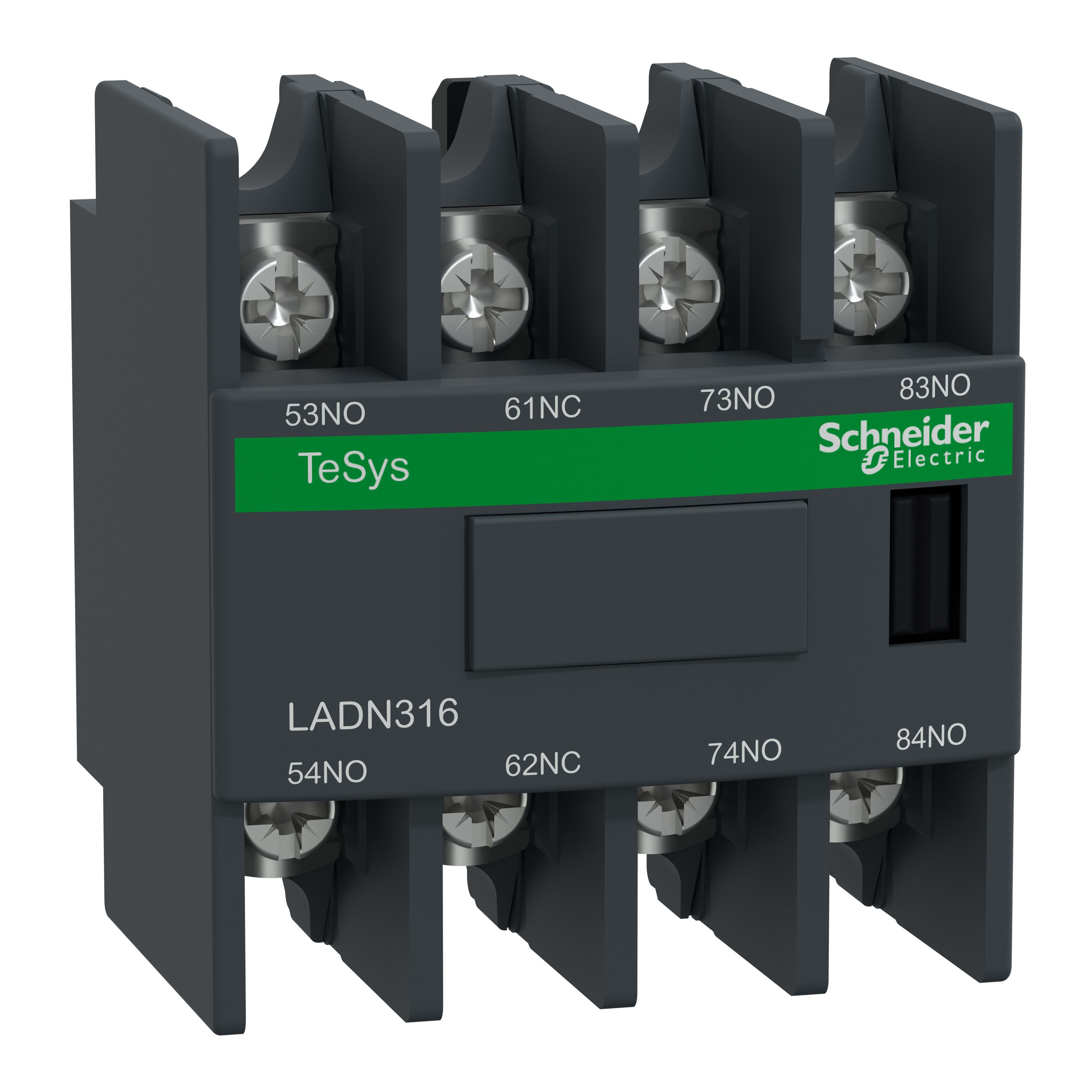 Schneider Electric - TeSys D - bloc contacts auxiliaires frontaux - 3F+1O - cosses fermées