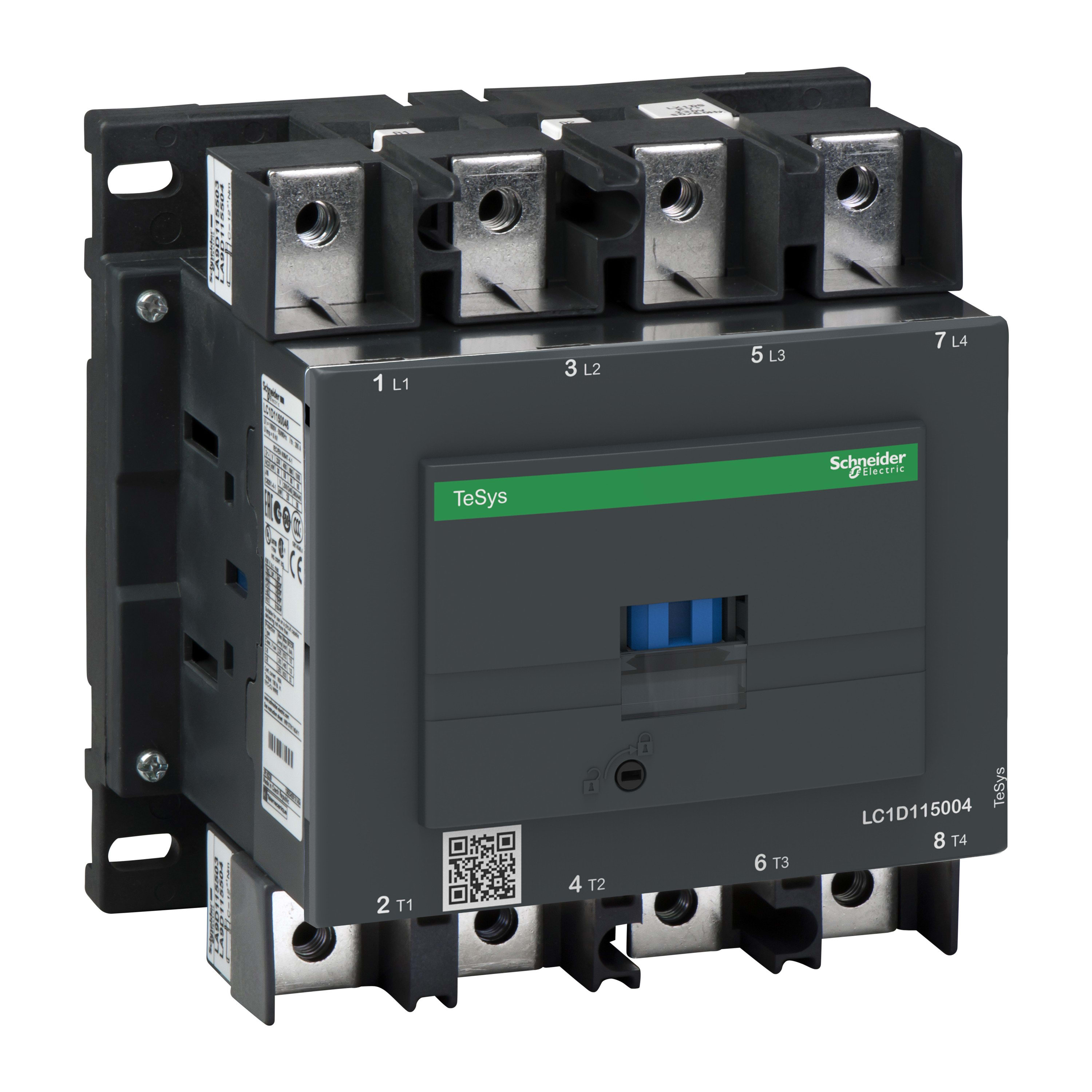 Schneider Electric - TeSys LC1D - contacteur - 4P - AC-1 440V - 200A - bobine 24Vcc